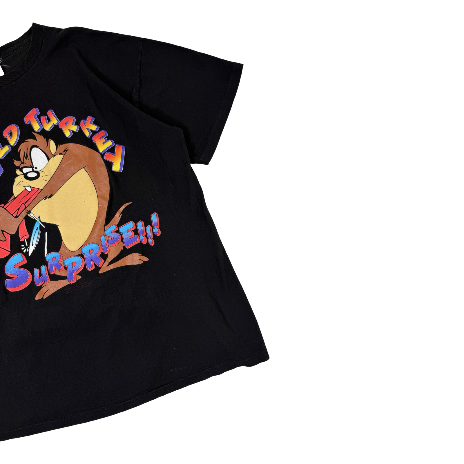 Vintage 1990s Taz Wild Turkey Looney Tunes T-Shirt Black
