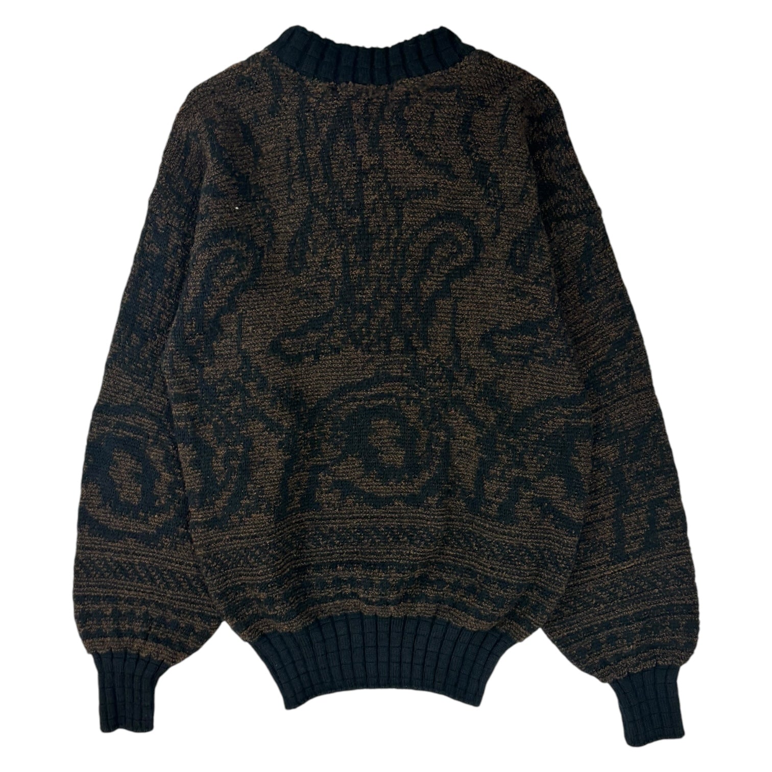 Vintage London Fog Two-Tone Knit Sweater Brown