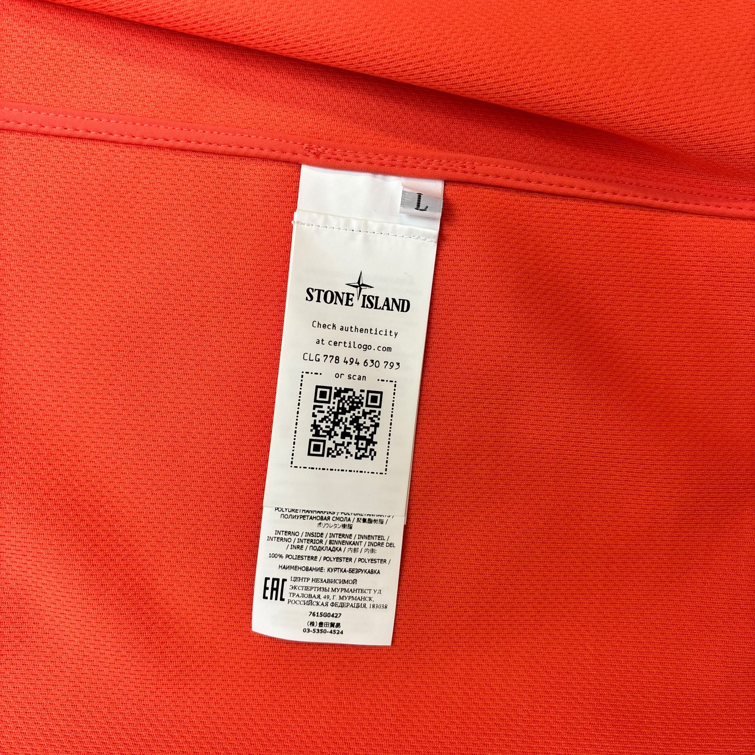 Stone Island Hooded Vest Orange