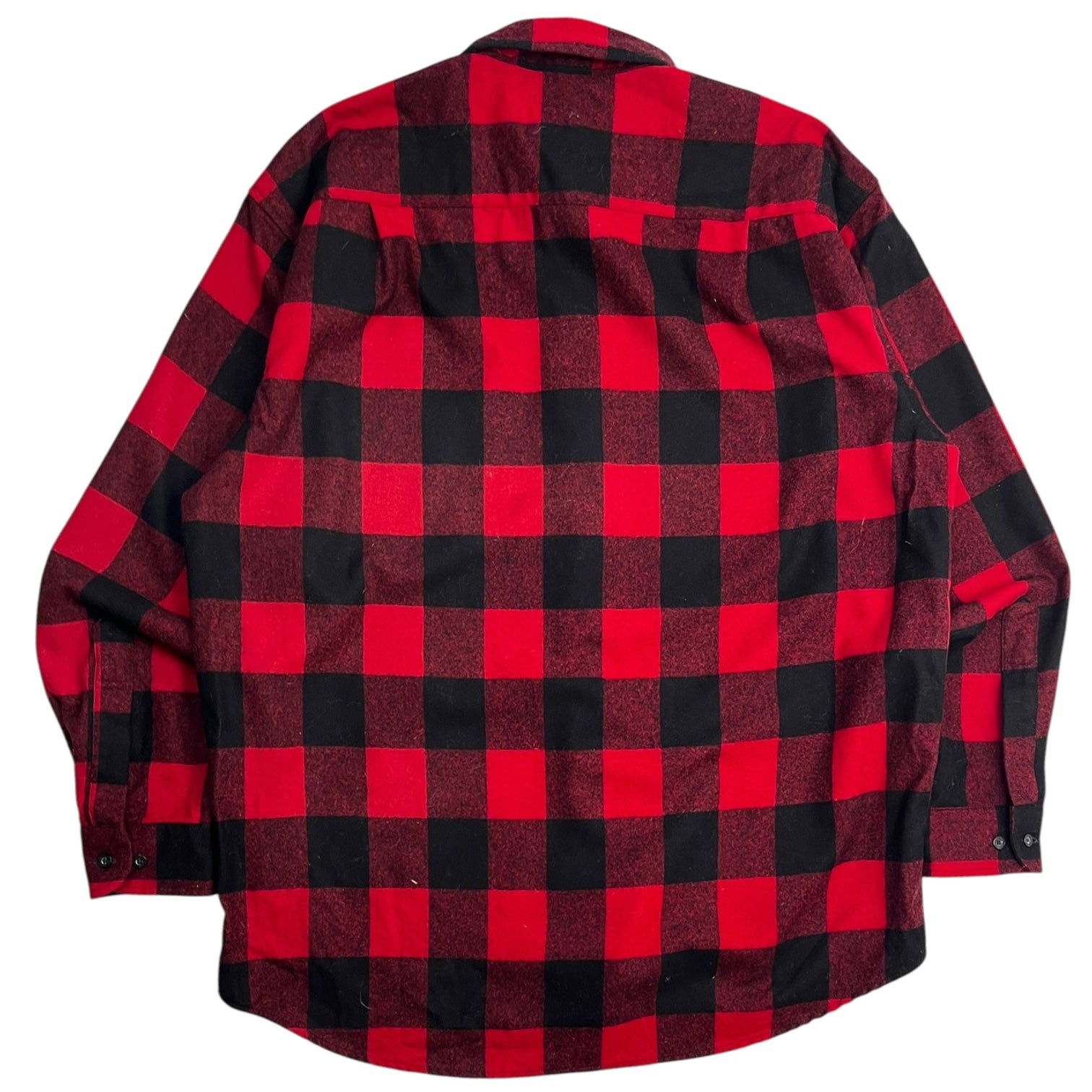 Vintage Pendleton Wool Checkered Lodge Button-Up Shirt Red/Noir