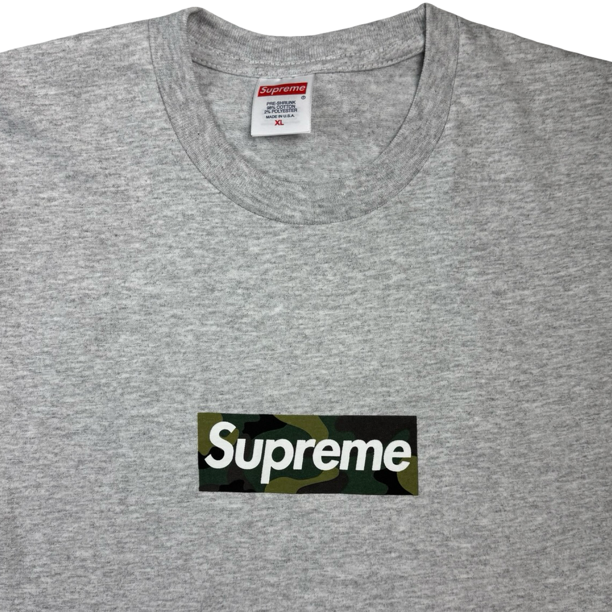 Supreme Camo Box Logo Tee Heather Grey