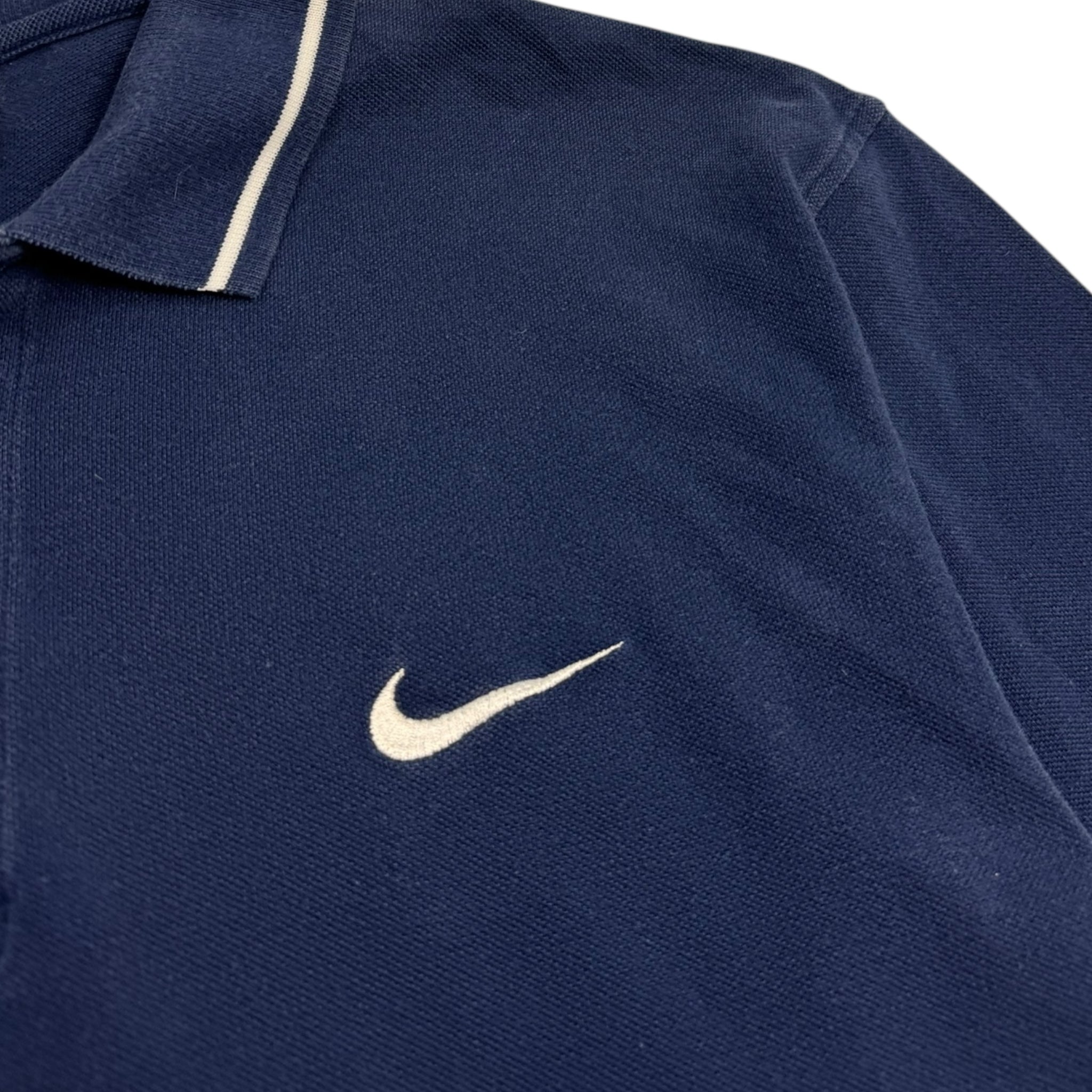 Vintage 90s Nike Collared Longsleeve Shirt Navy
