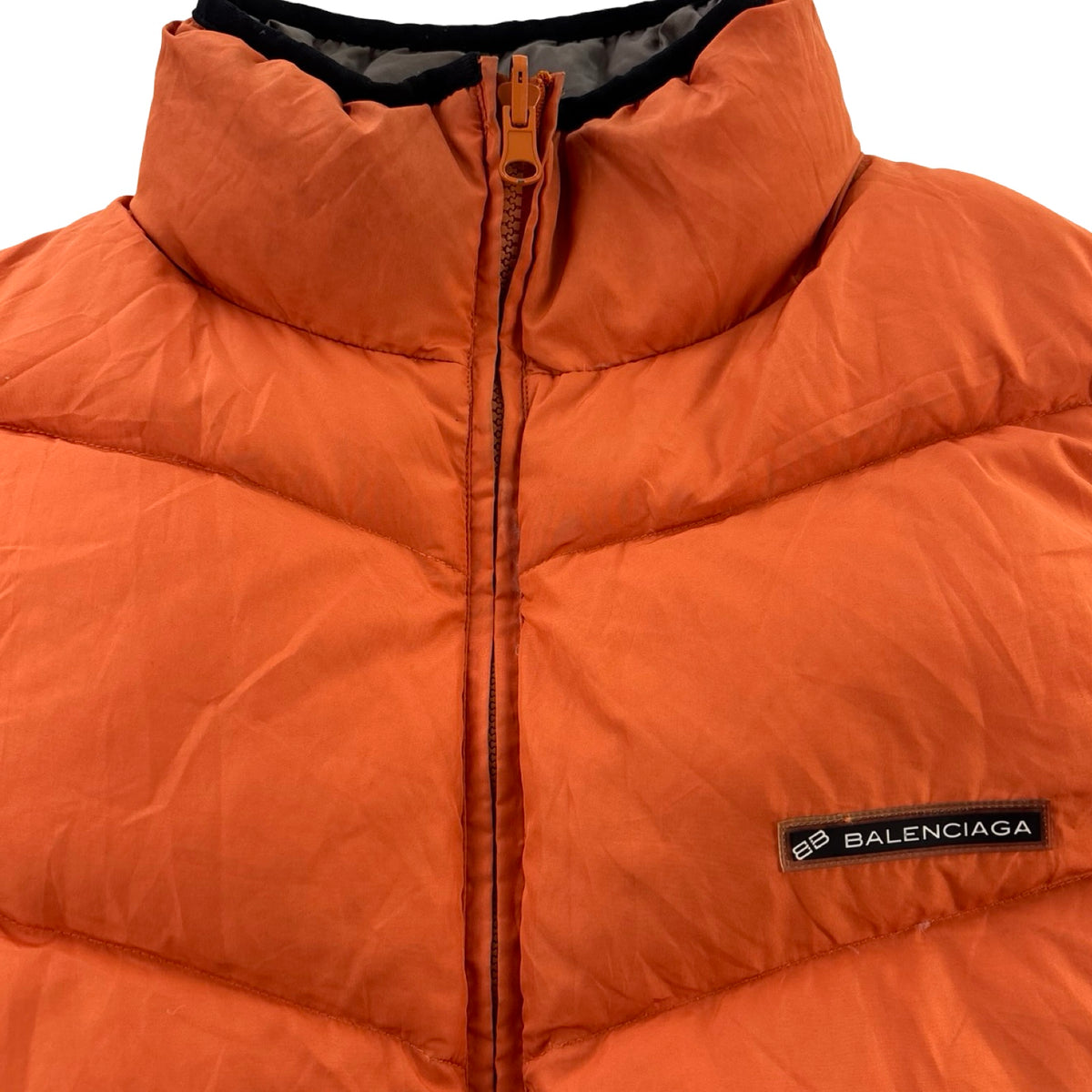 Vintage Balenciaga Sports Down Reversible Vest Orange/Brown
