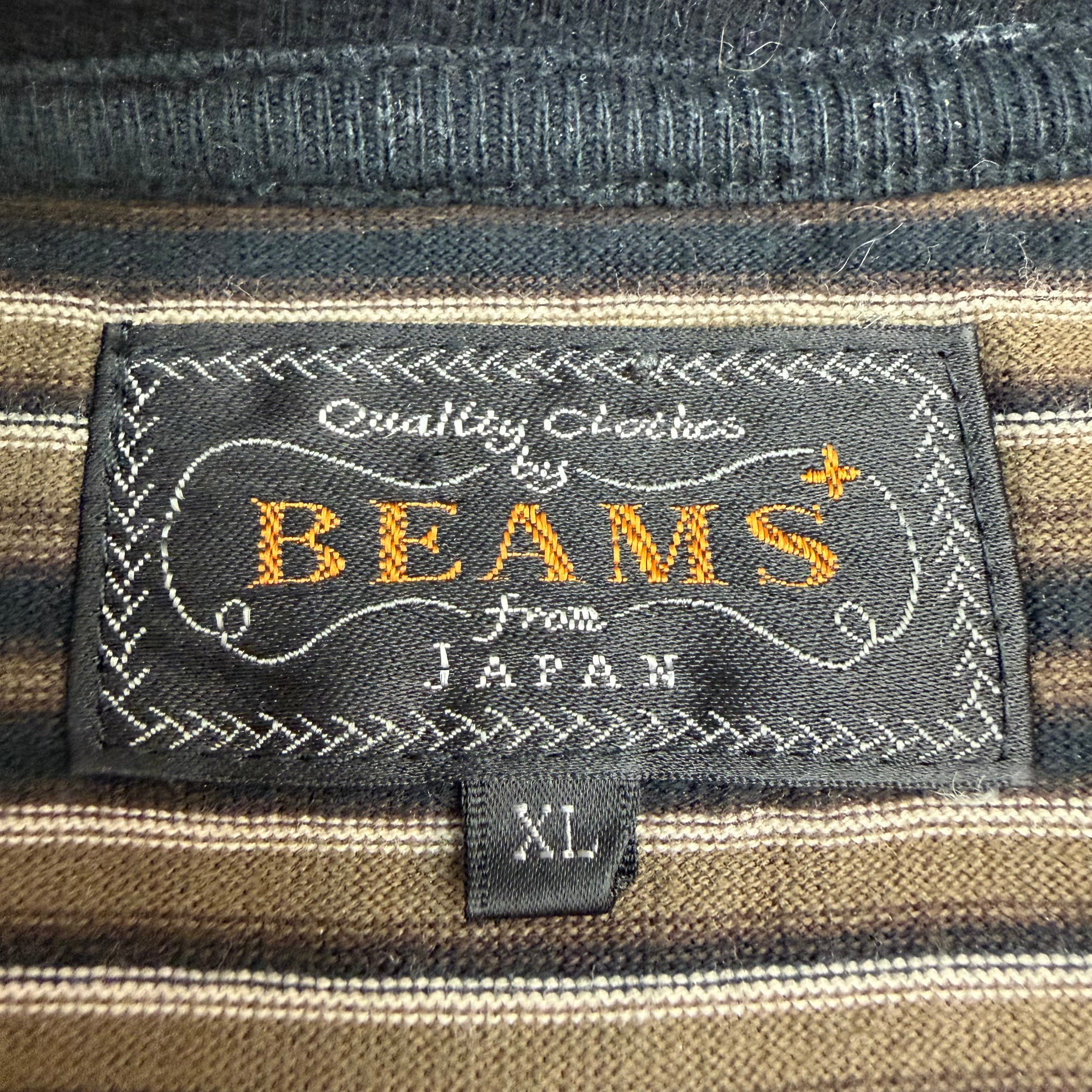 Beams Plus B.D. Striped Tee Black/Brown