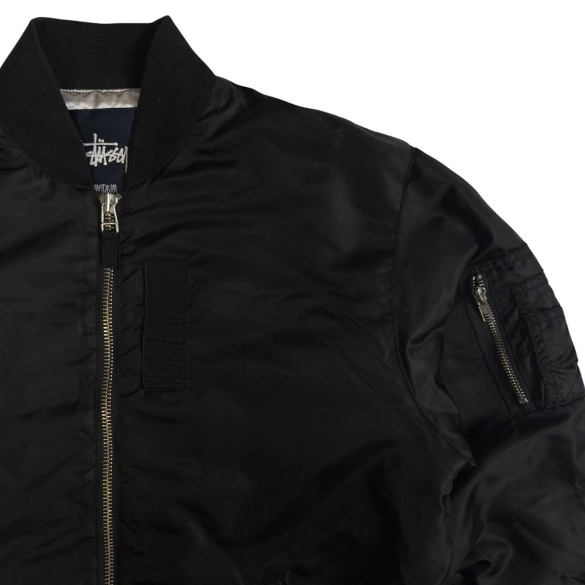 Vintage Stussy MA-1 Bomber Jacket Black