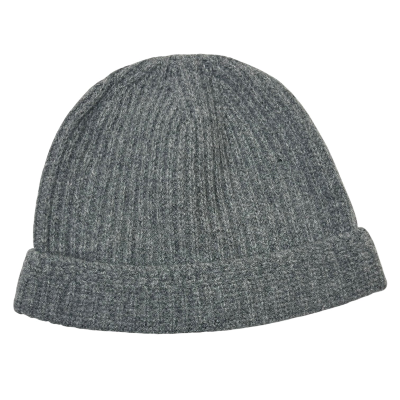 Visvim Wool Knit Ribbed Beanie Grey