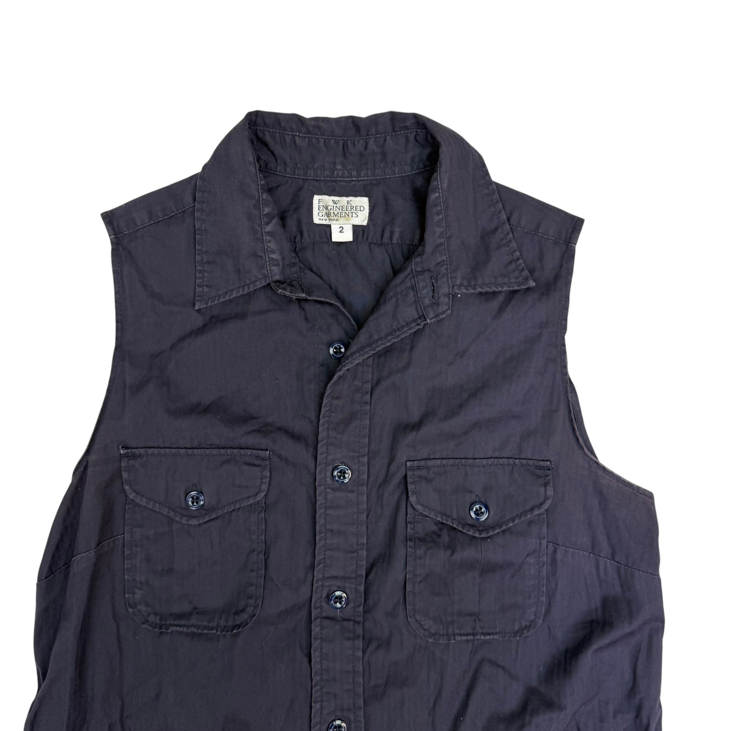 (W) Engineered Garments Utility Shirt Dress Navy