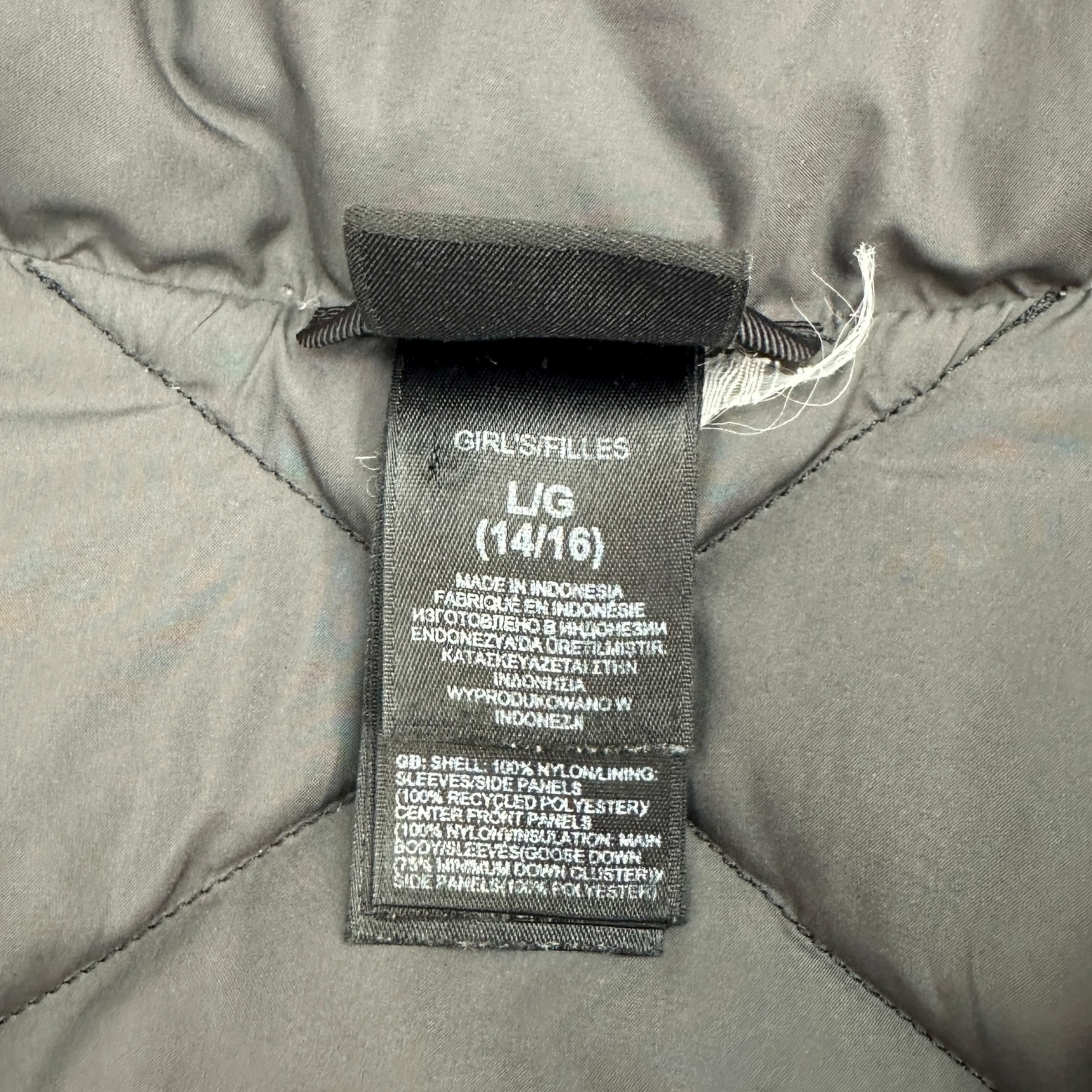 Vintage The North Face Youth 550 Fill Nuptse Jacket Black