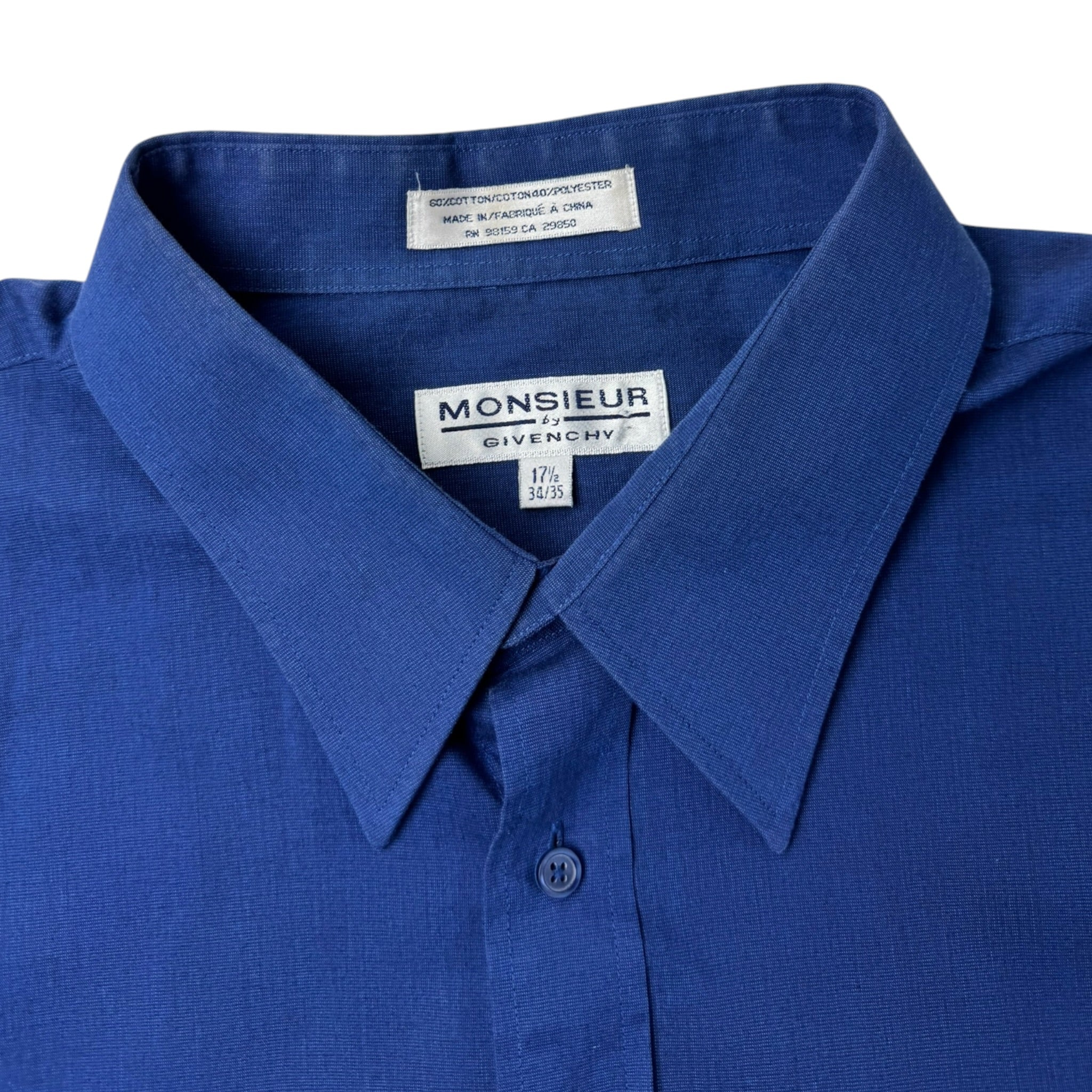 Vintage Givenchy Button Up Deep Blue