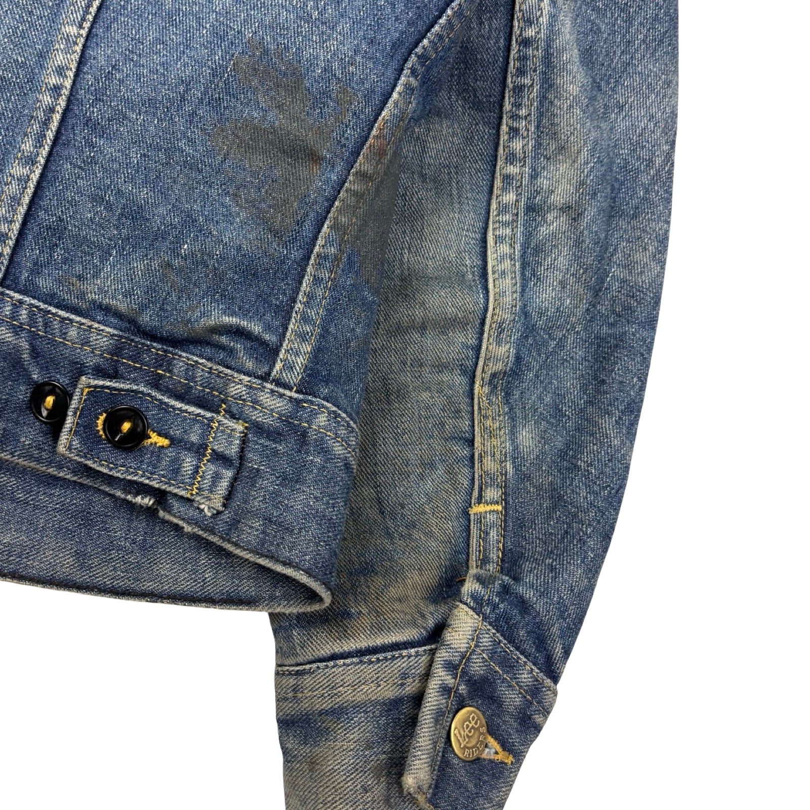 Vintage 70’s Lee Storm Rider Denim Trucker Jacket Dark Wash