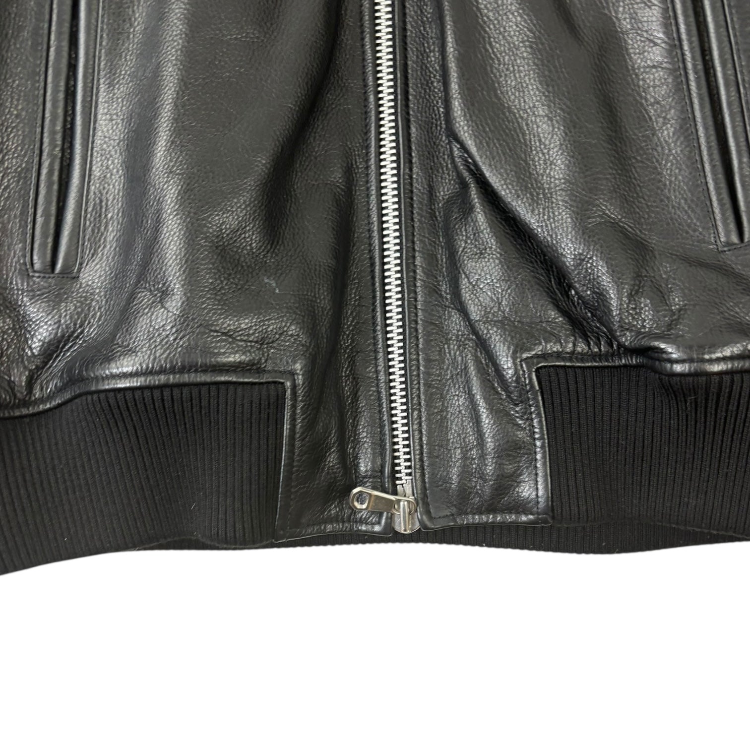 Stussy Leather Flight Jacket Black