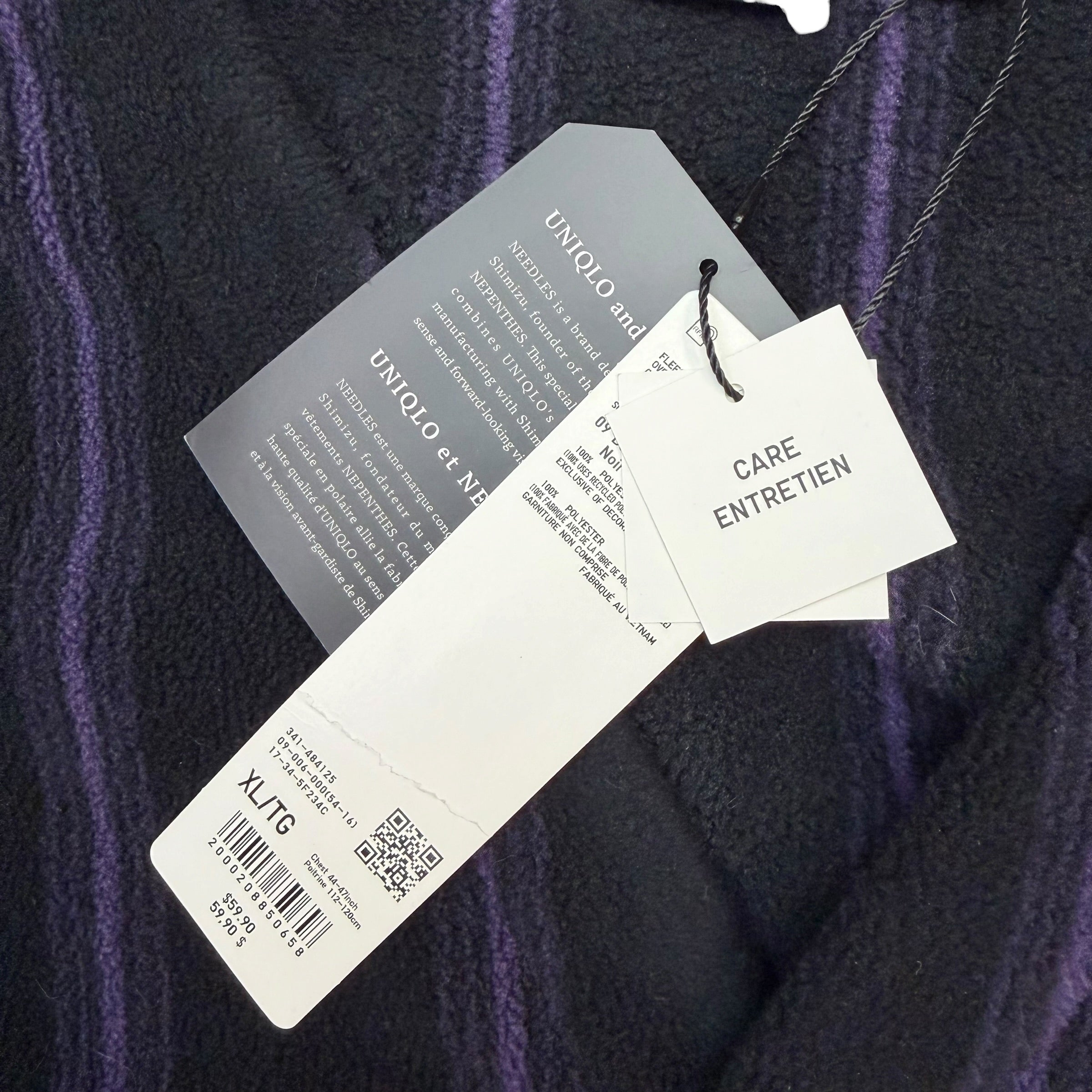 Uniqlo x Needles Fleece Oversized Cardigan Printed Multicolour