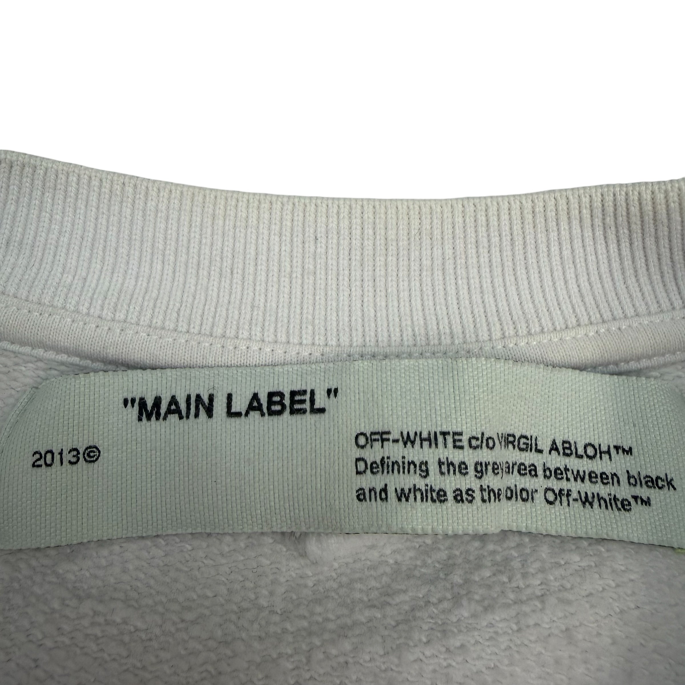 Off-White Diag Unfinished Sweatshirt White