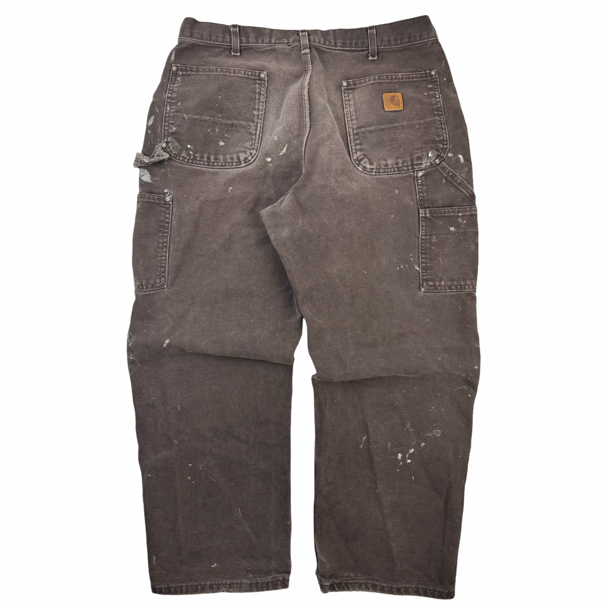 Vintage Carhartt Paint Splattered Double Knee Bottoms Dark Chocolate