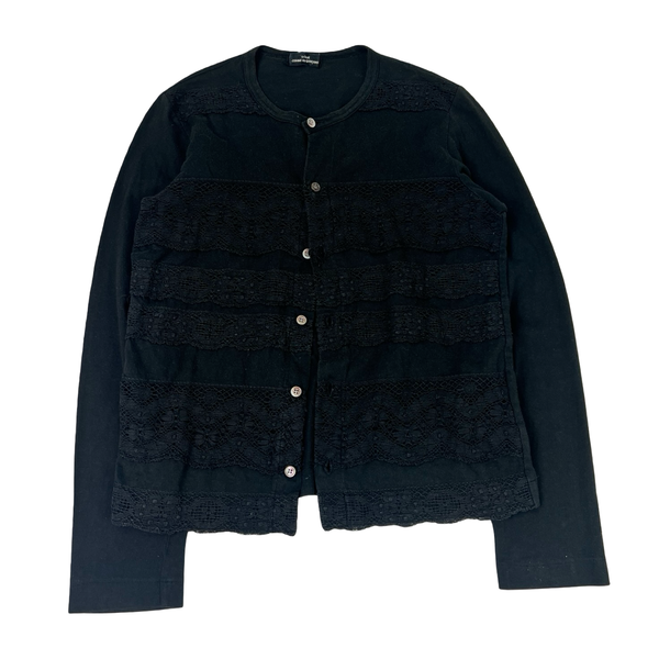 (W) Vintage Tricot COMME des GARÇONS Lace Panel Knit Cardigan