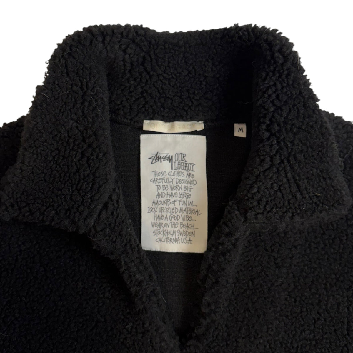 Stussy x Our Legacy Runner Fleece Pullover Black
