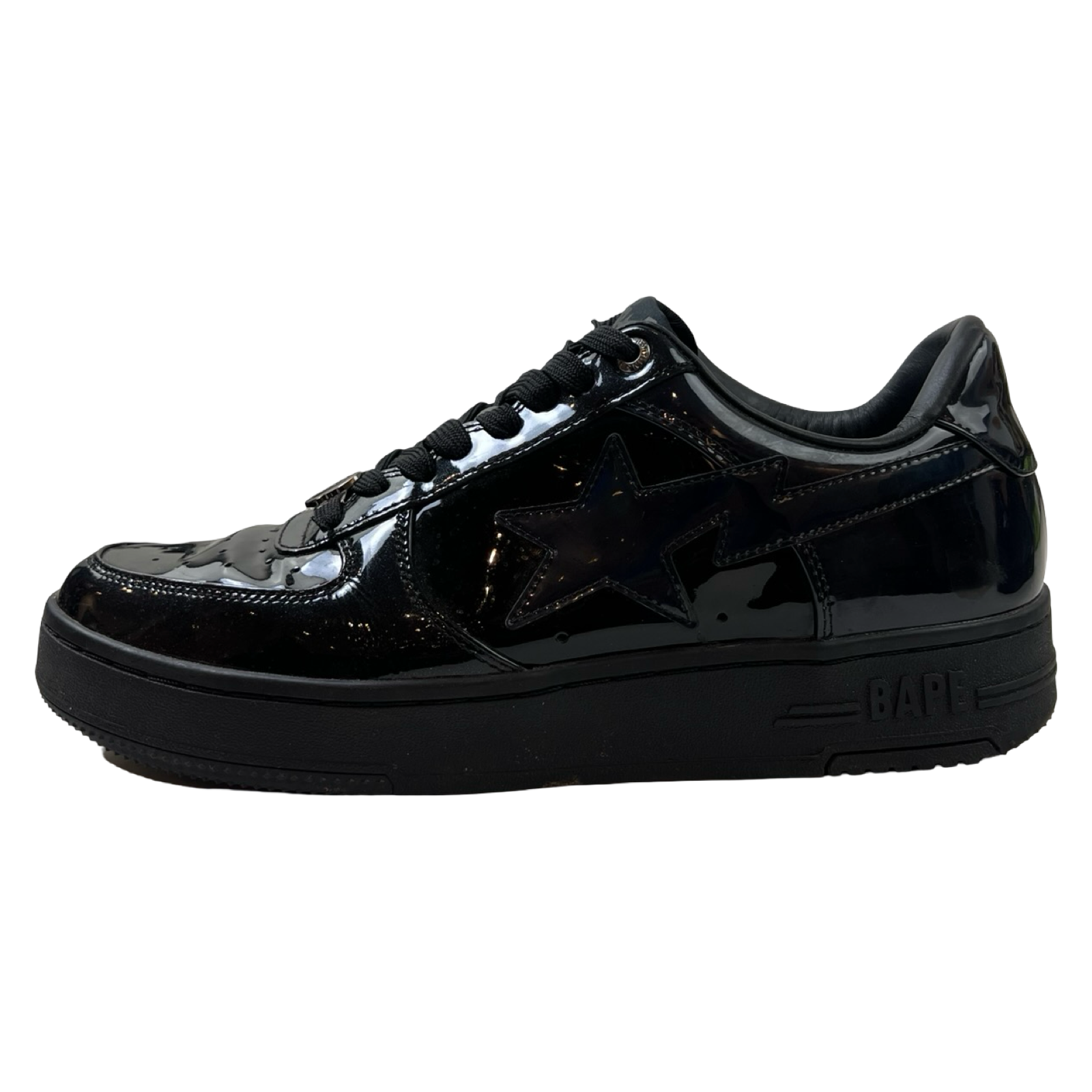 A Bathing Ape Bapesta Patent Leather Black (Used)