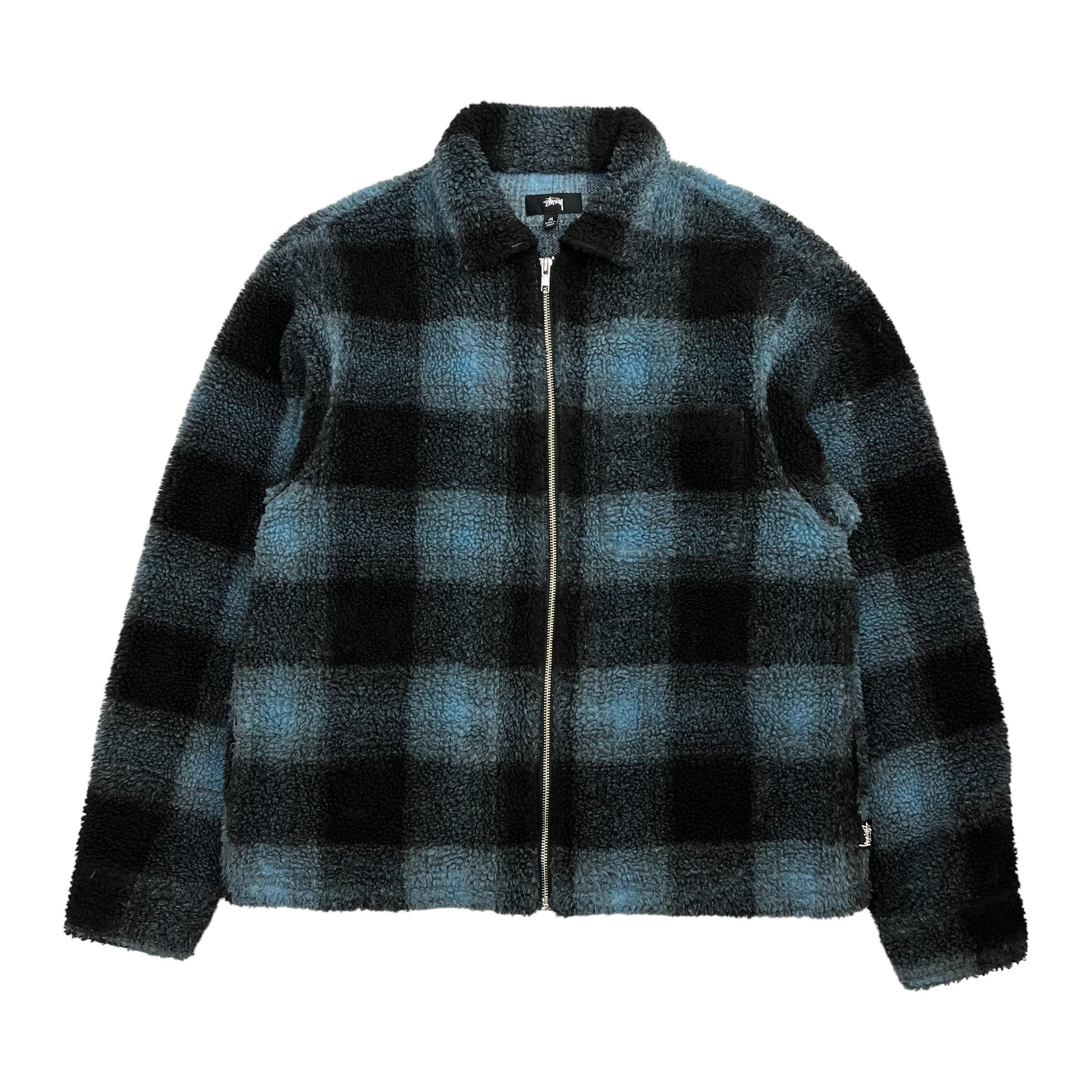 Stussy Shadow Plaid Jacket Navy