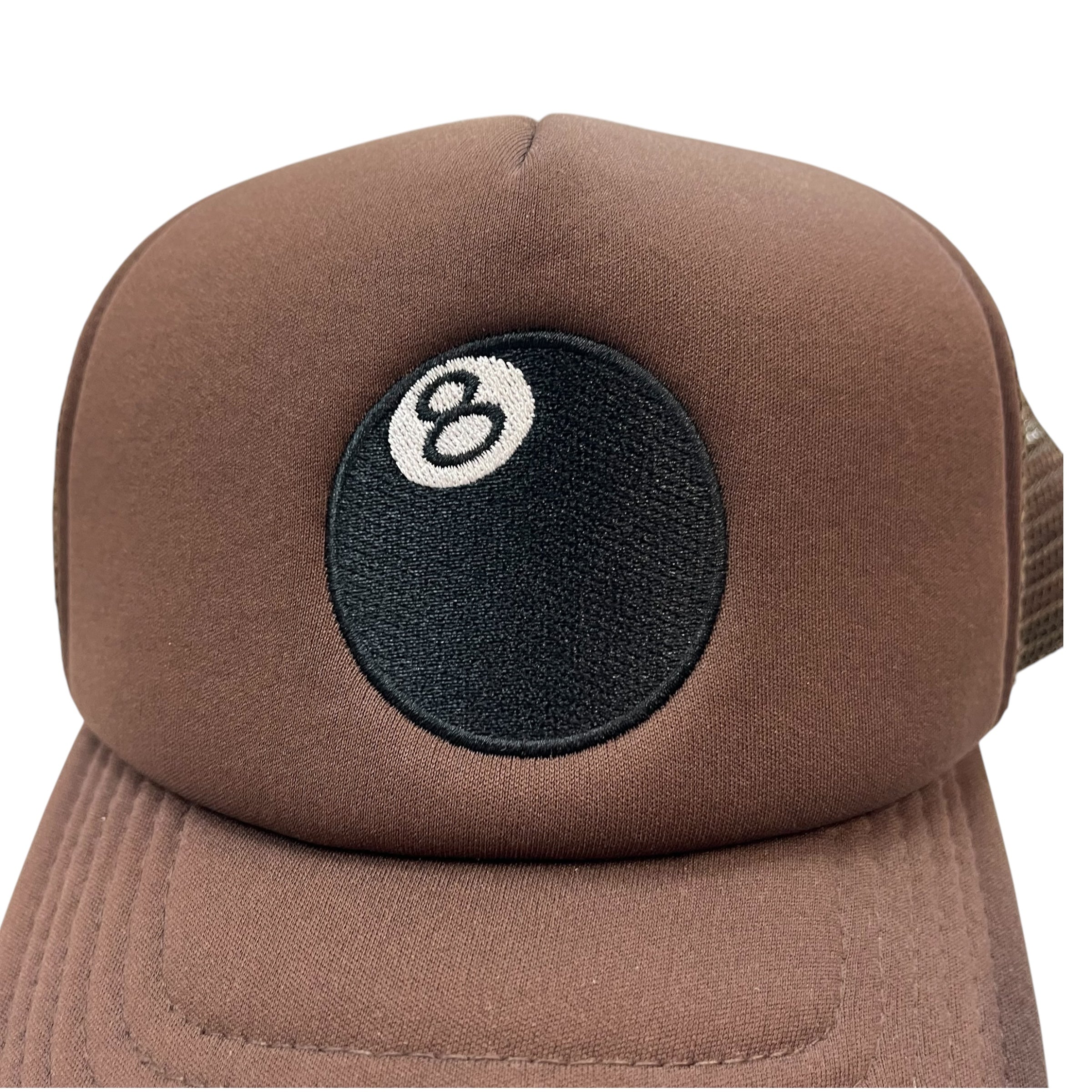 Stussy 8-Ball Trucker Hat Brown