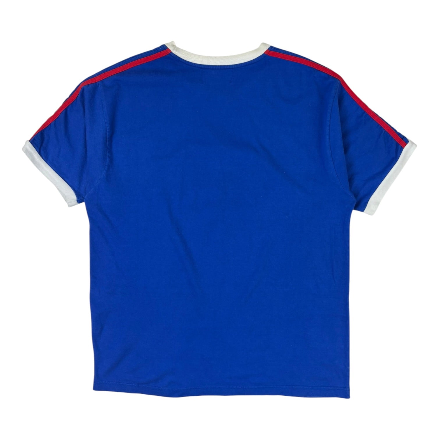Vintage France Football Federation Ringer Tee Blue