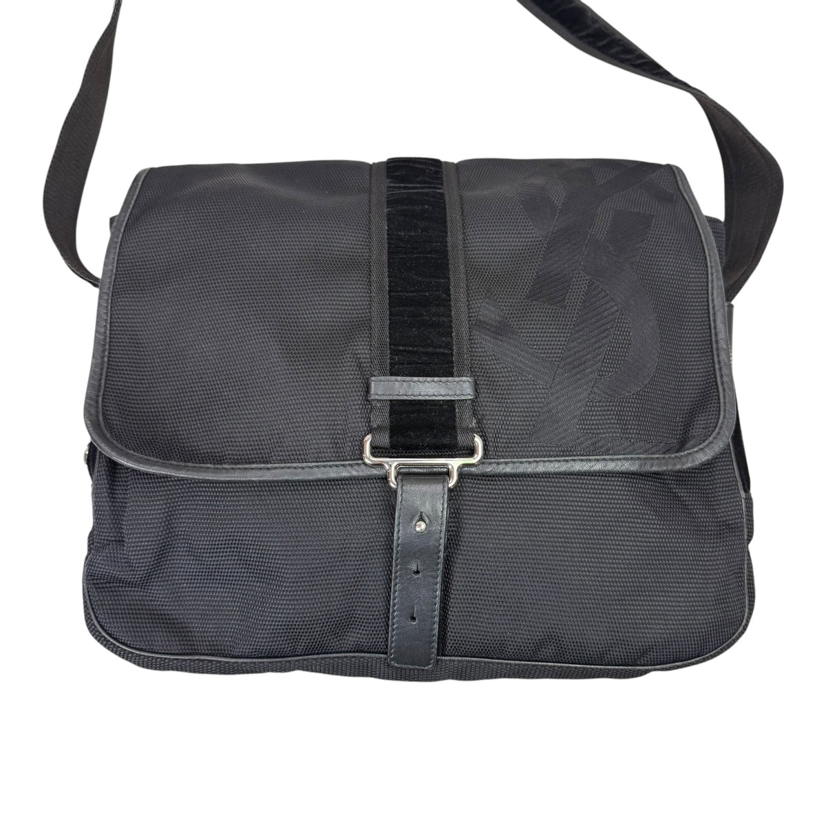 Saint Laurent Nylon Messenger Bag  Black