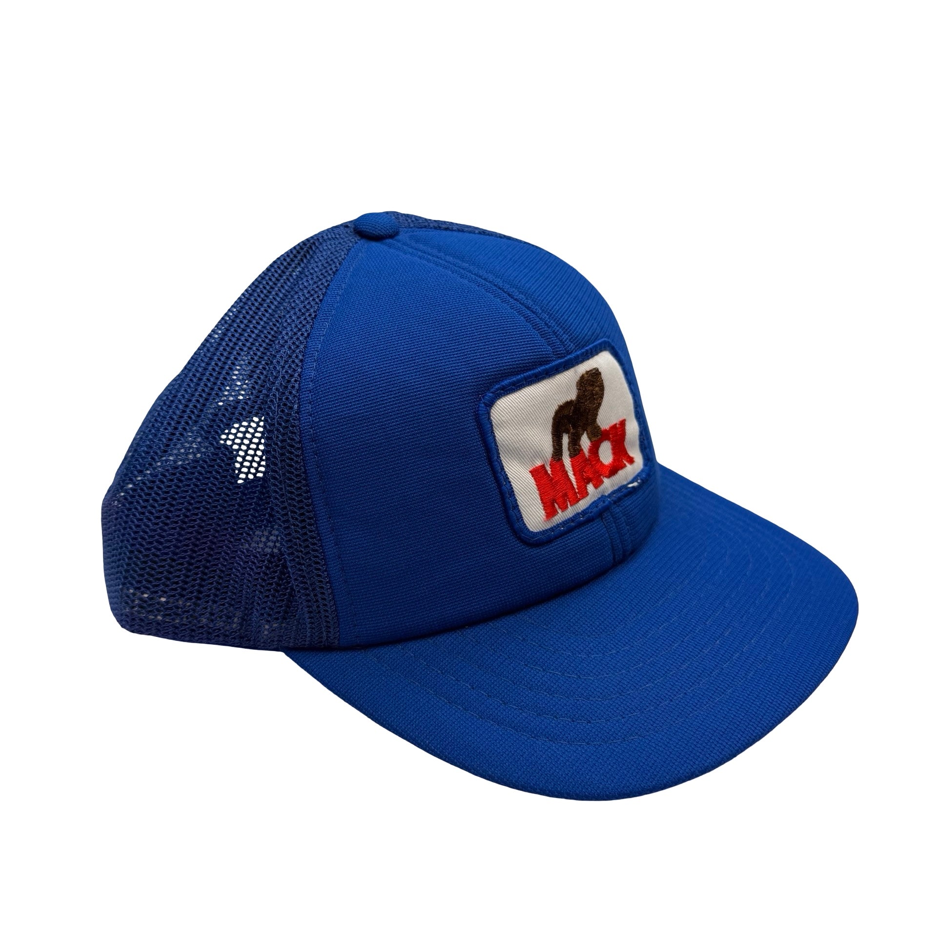 Vintage Mack Truck Mesh Trucker Snapback Hat Blue
