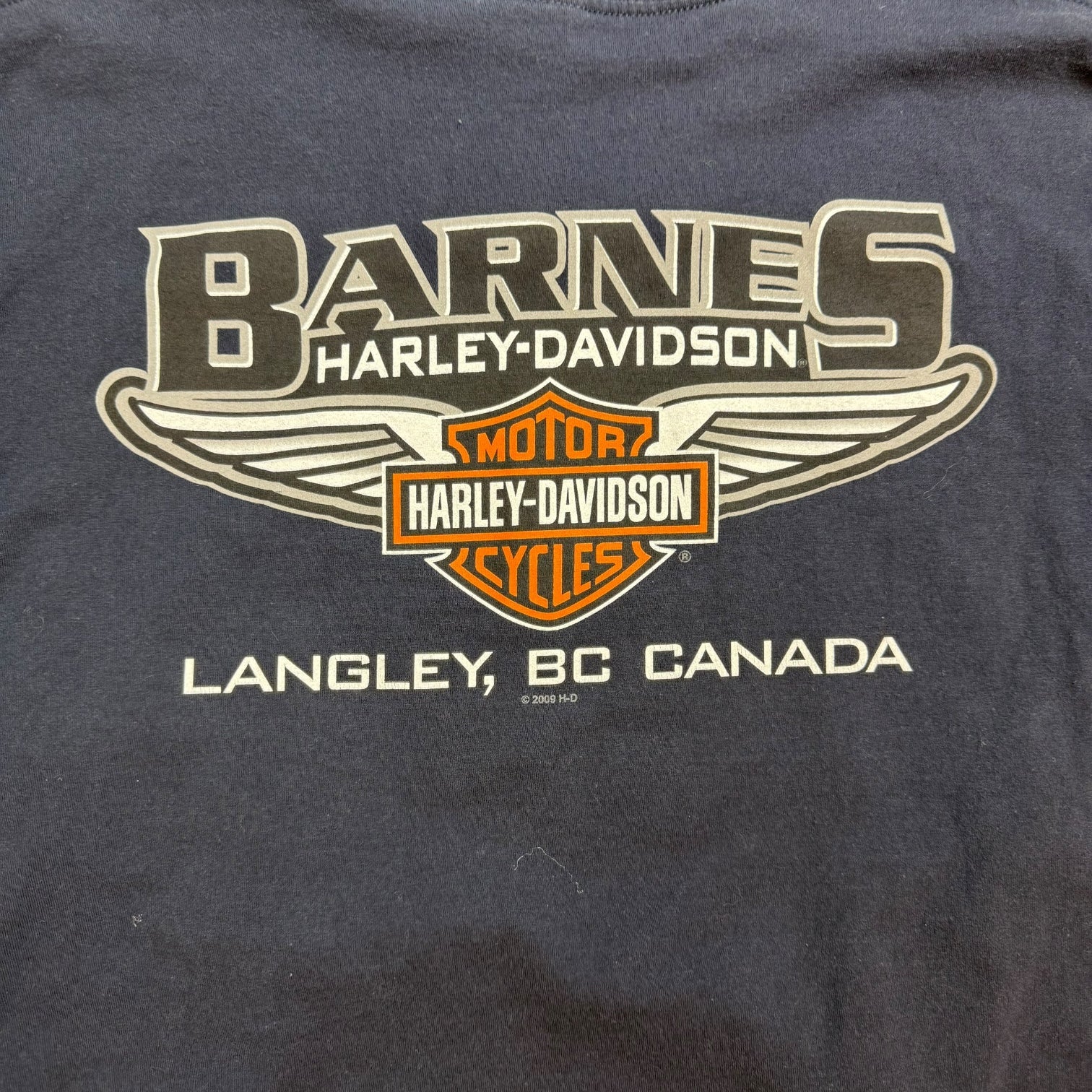 Vintage Harley Davidson Of Langley Clown L/S Tee Navy Blue