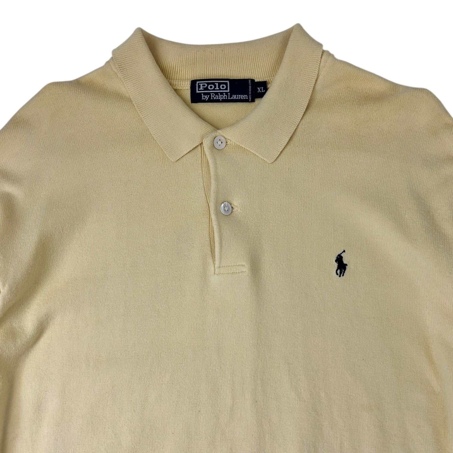 Vintage Polo Ralph Lauren Long Sleeve Polo Shirt Yellow