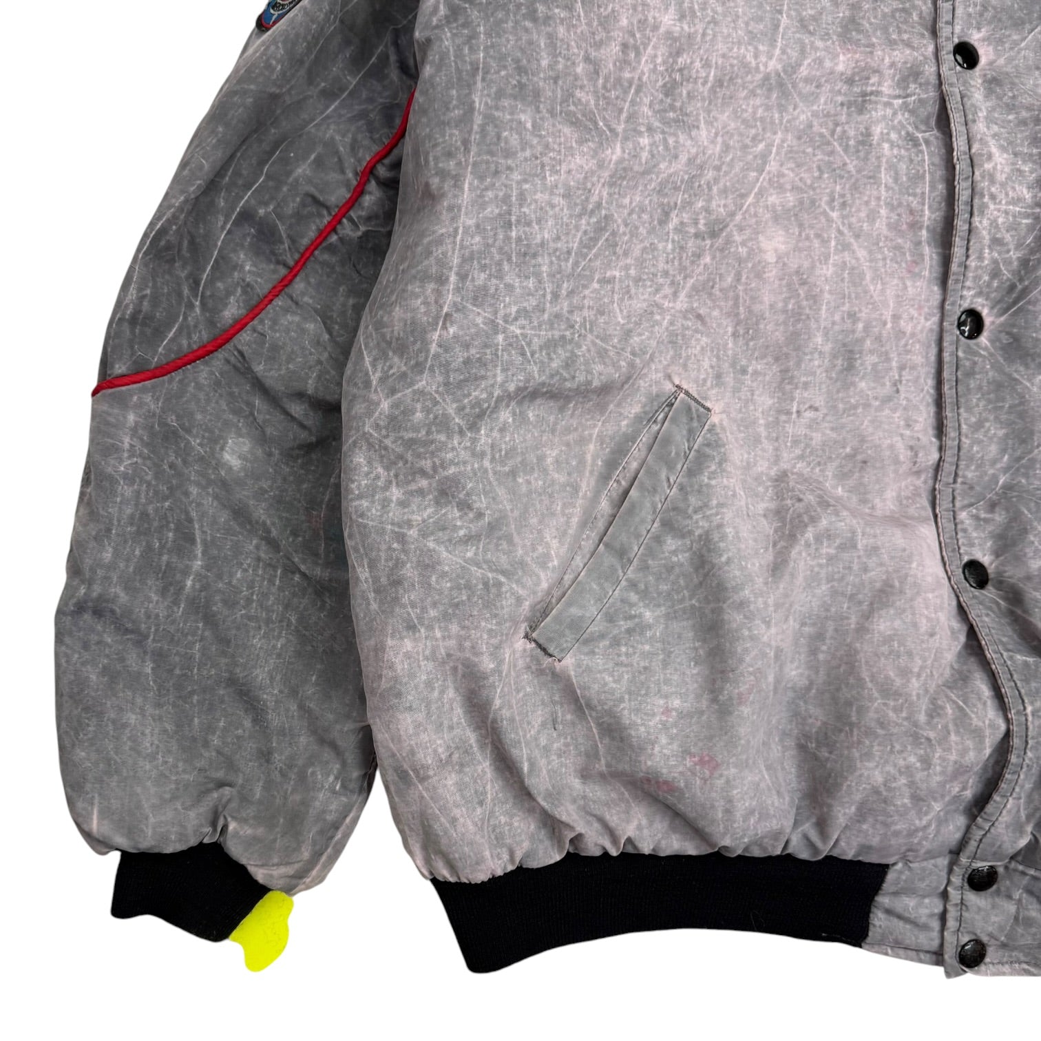 Vintage Starter Chicago Blackhawks Acid Wash Jacket Grey
