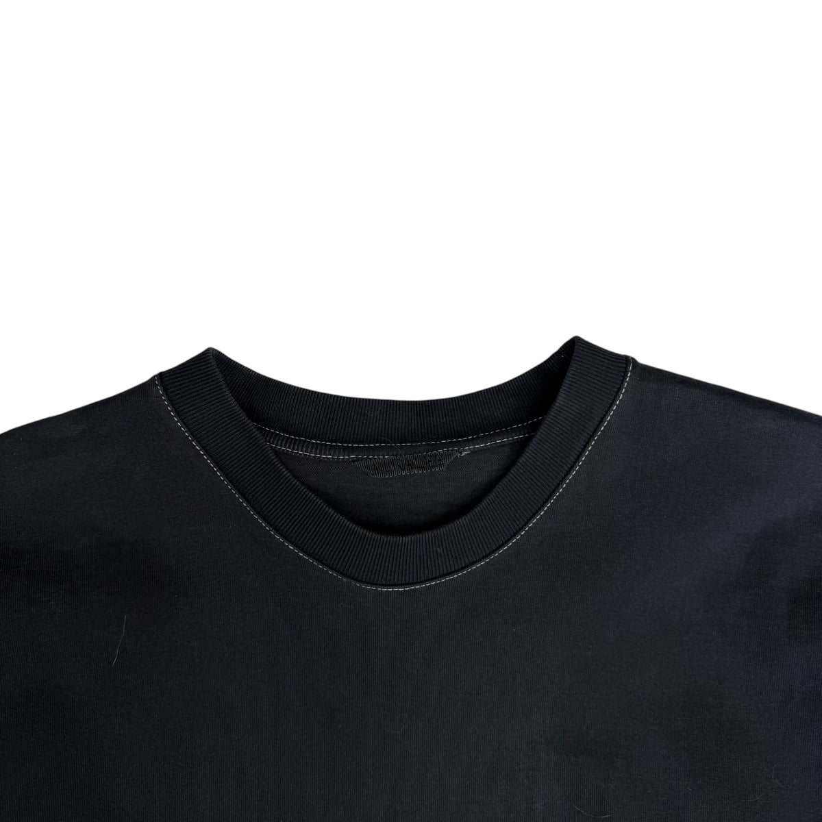 Auralee Contrast Stitch Heavy Relaxed Tee Black