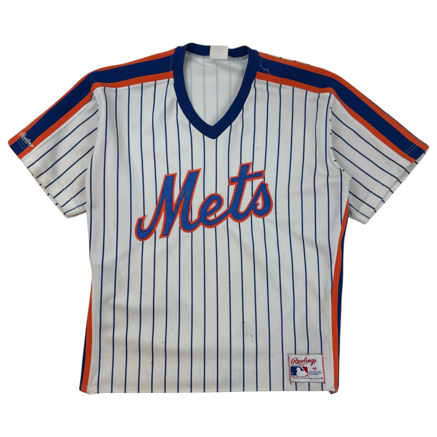 Vintage New York Mets Pinstripe Jersey White