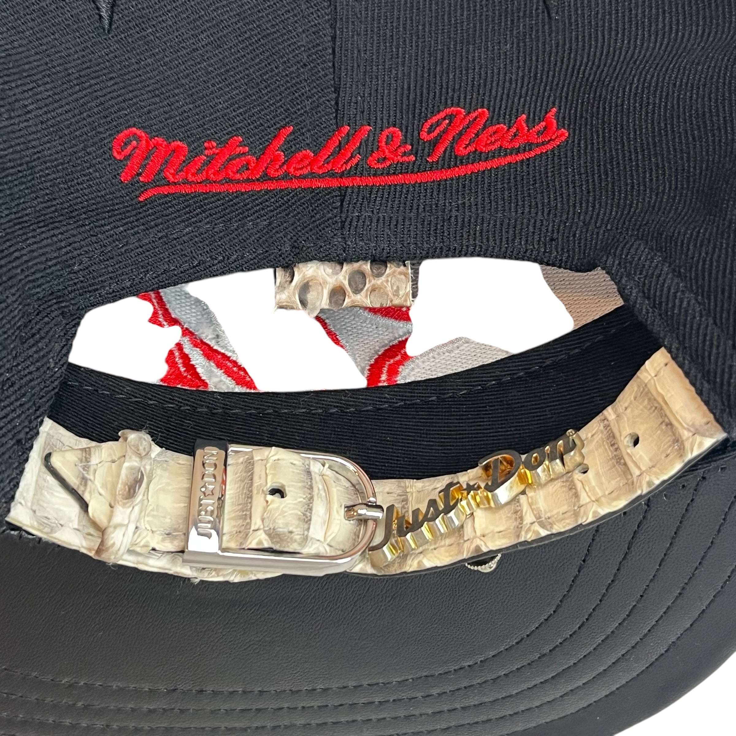 Mitchell and Ness x Just Don Chicago Bulls 1988 All Star Game Script Logo Hat Black/Python