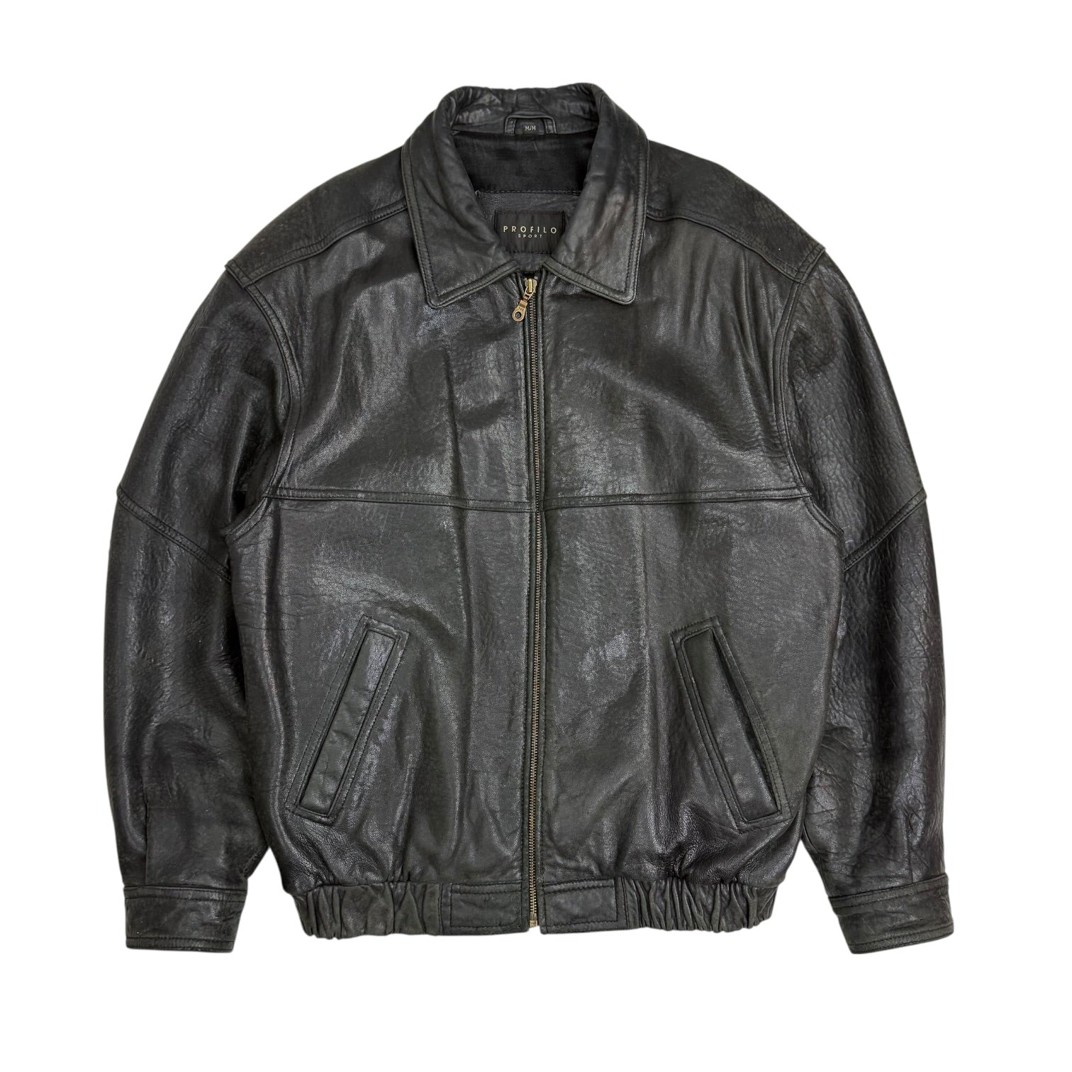 Vintage Profilo Leather Jacket Black