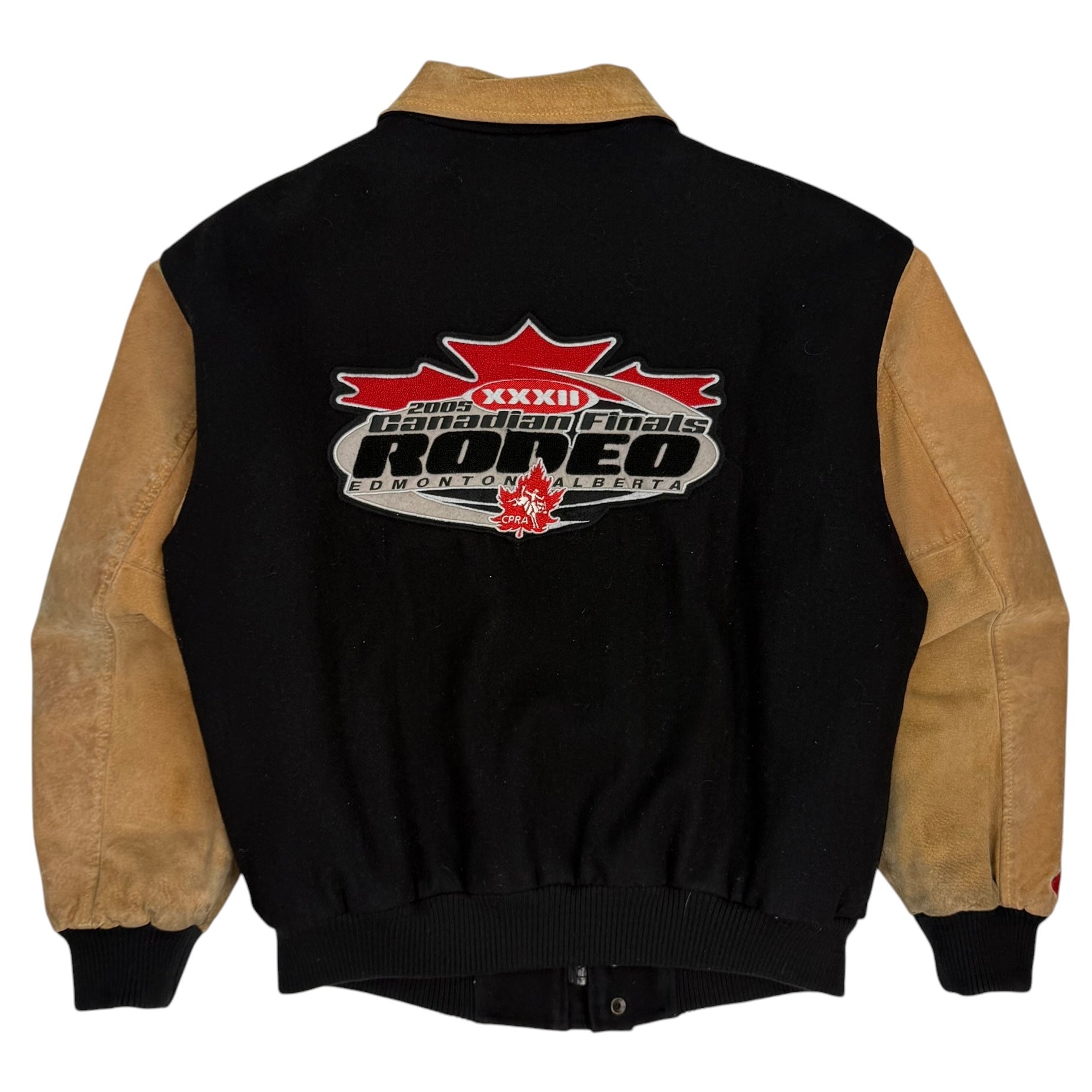 2005 Canadian Final Rodeo Edmonton Varsity Jacket Black