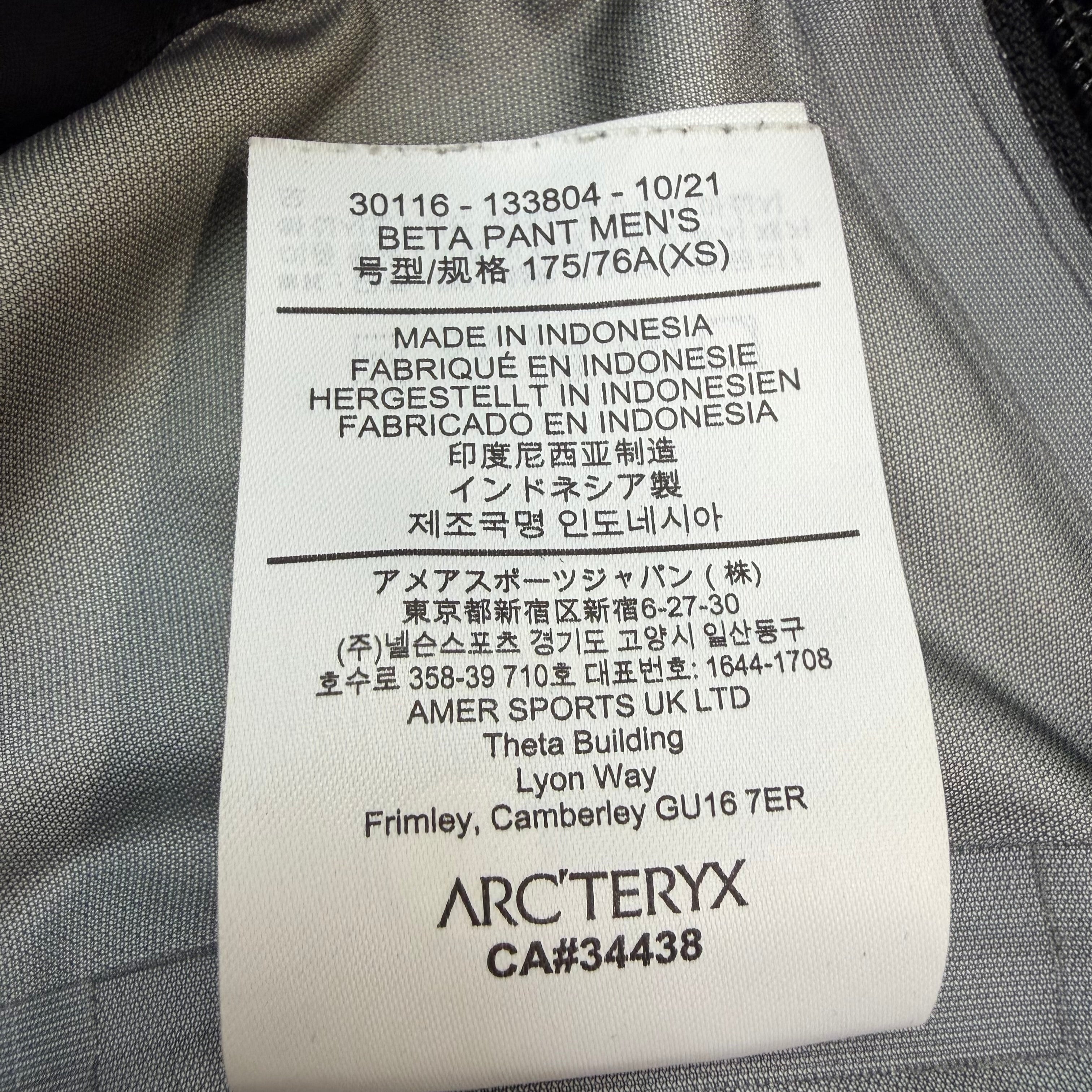 Arcteryx Beta Sidezip Goretex Pants Black