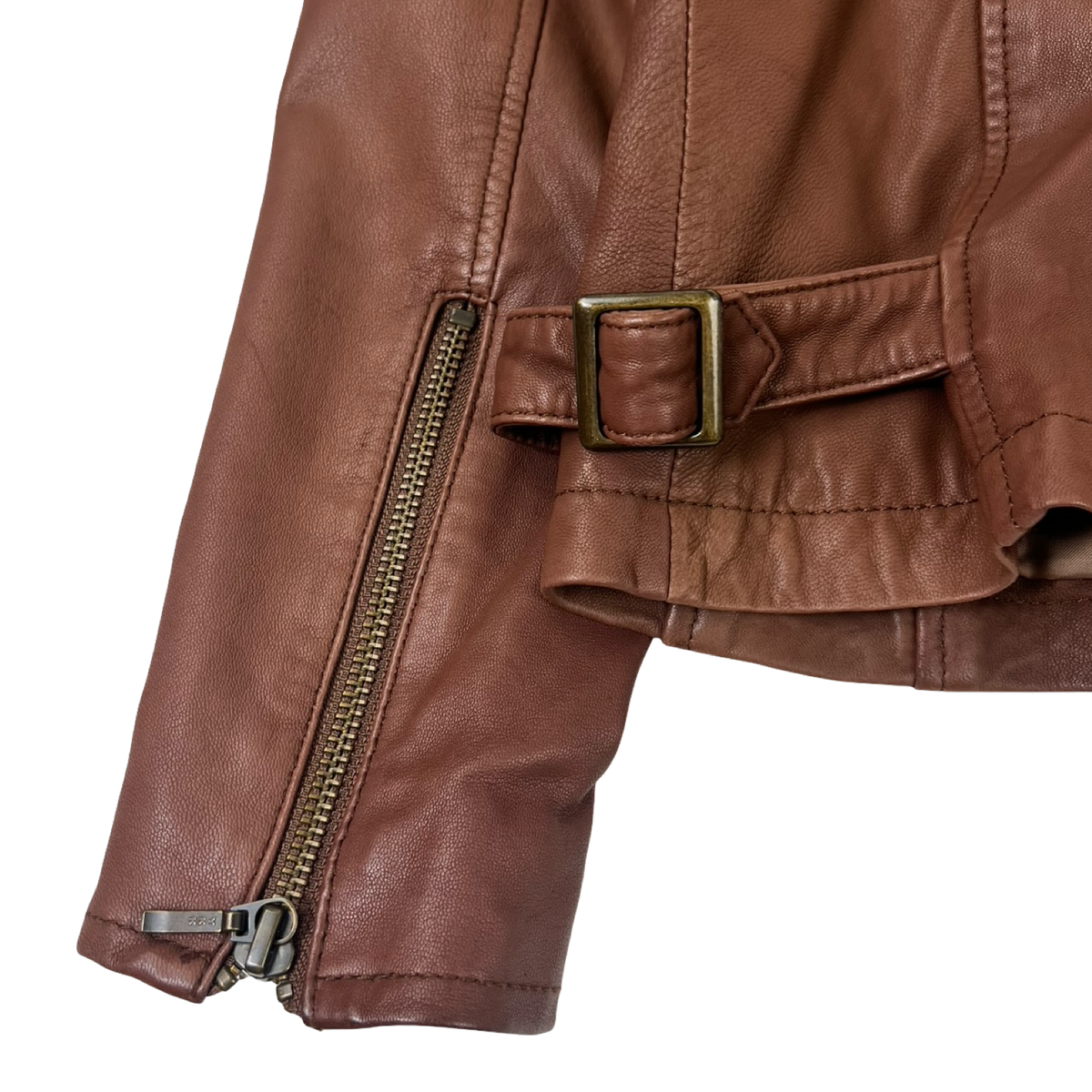 (W) Urban Research Collarless Sheepskin Leather Jacket