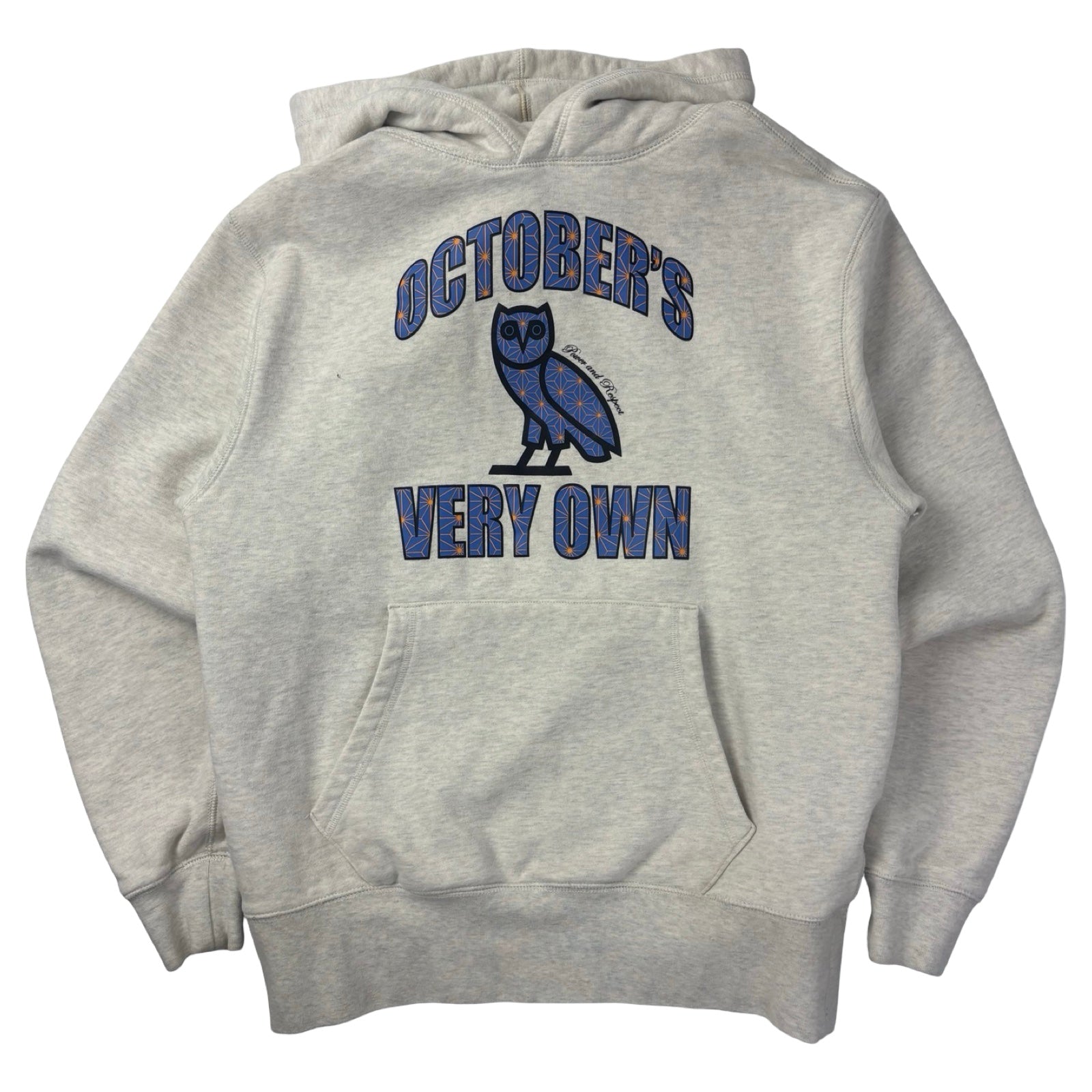 OVO Power And Respect Pullover Hoodie Grey