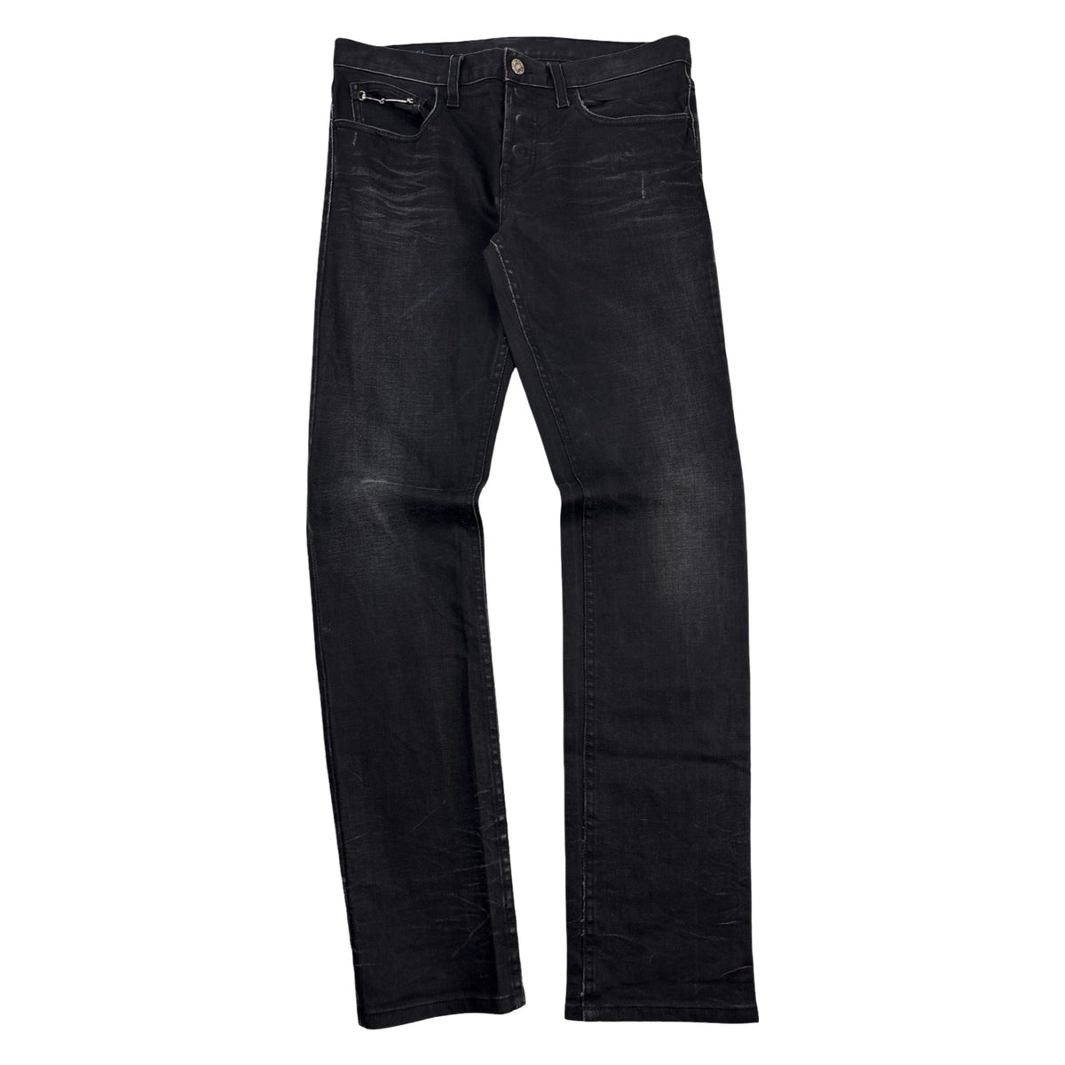 Gucci Skinny Fit Denim Pants Washed Black