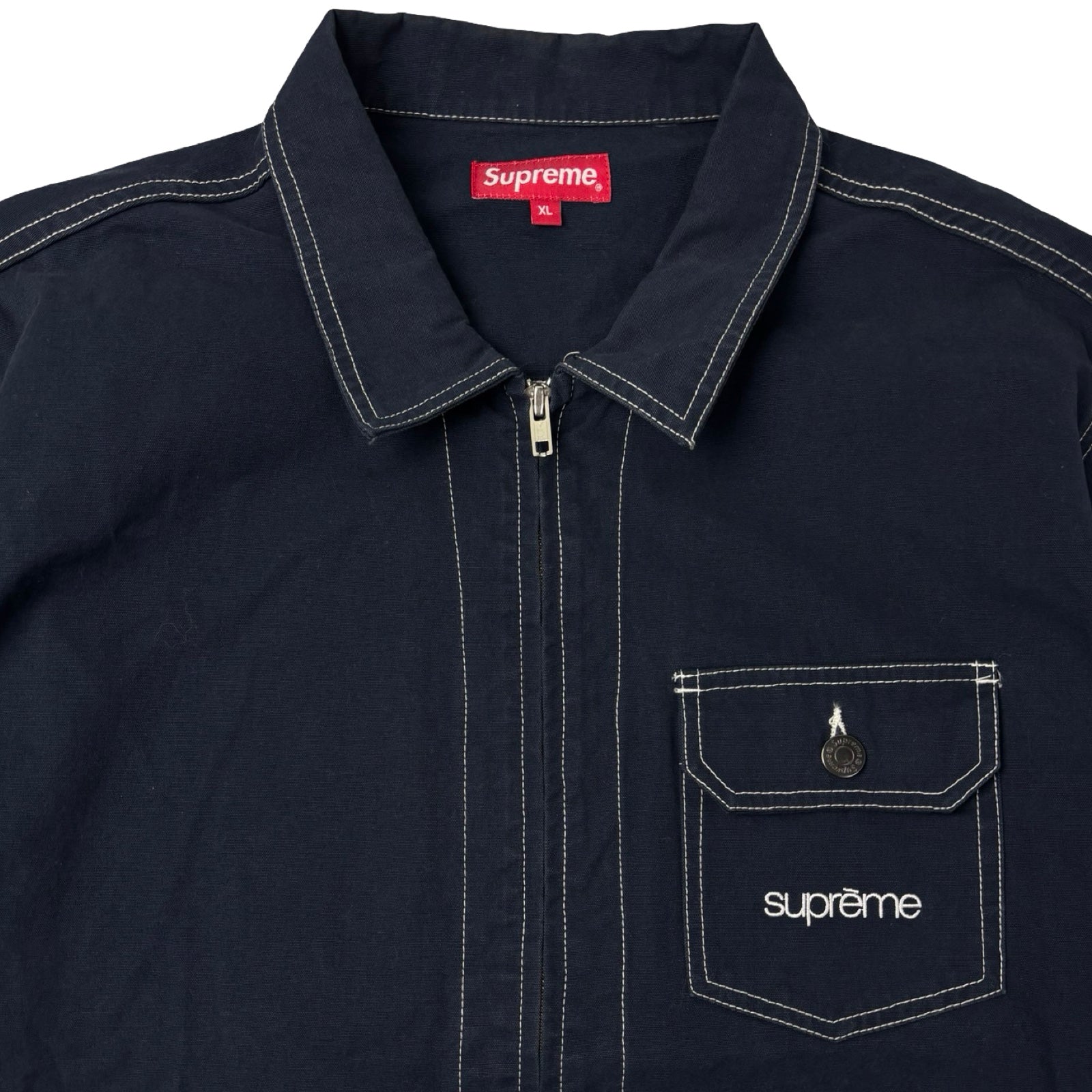 Supreme Contrast Stritch Work Jacket Navy