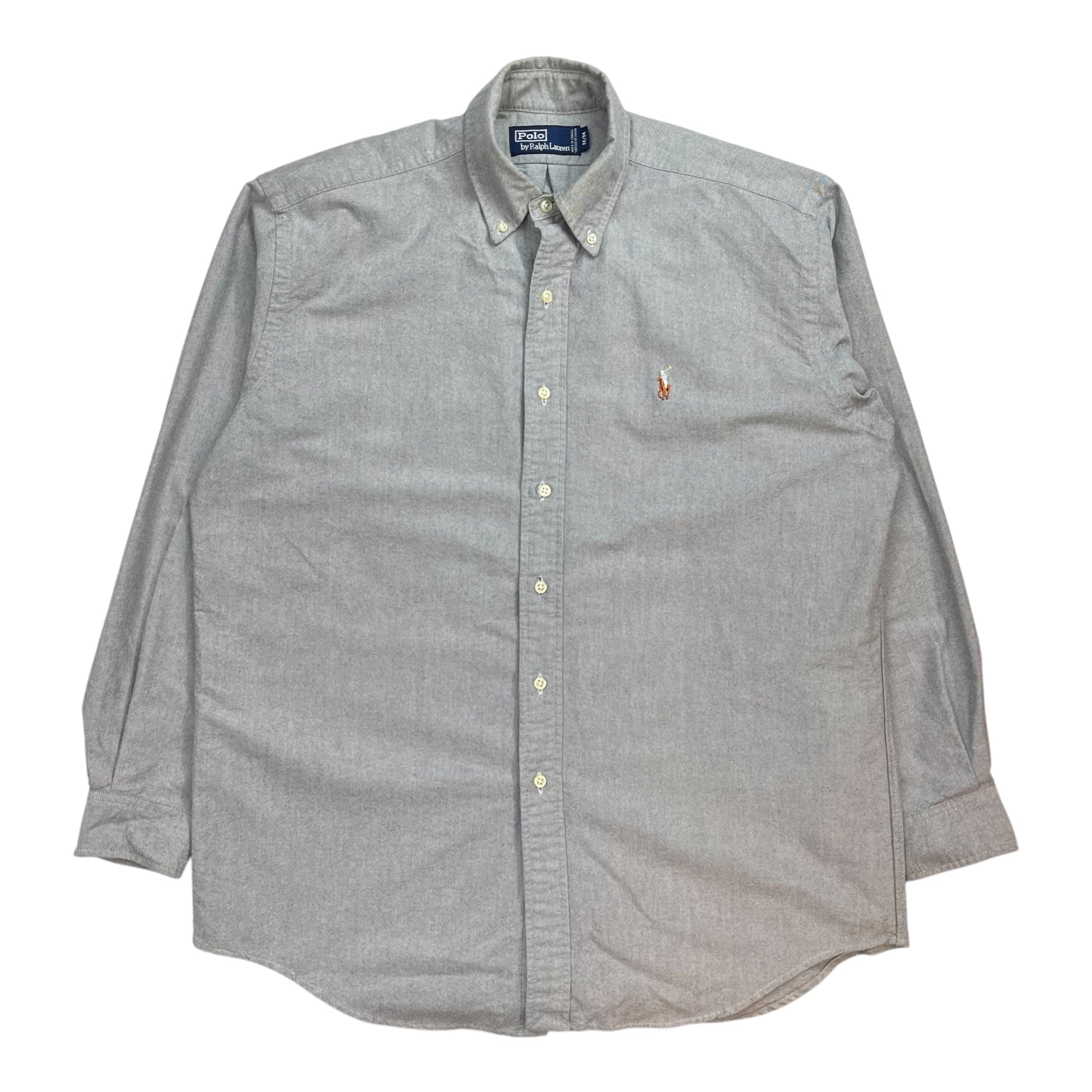 Vintage Polo Oxford Shirt Light Grey