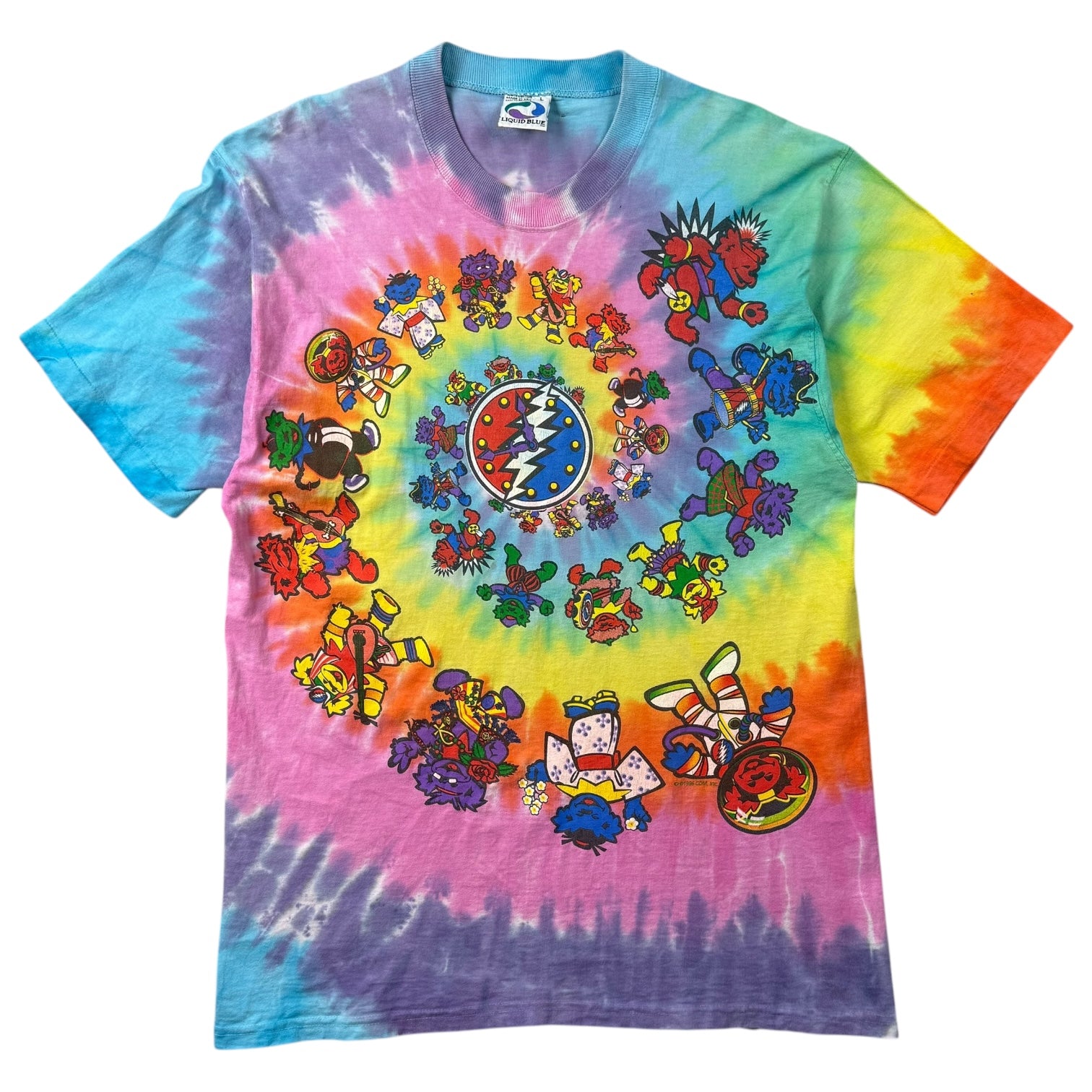1996 Grateful Dead Dancing Bears Tee Tie Dye