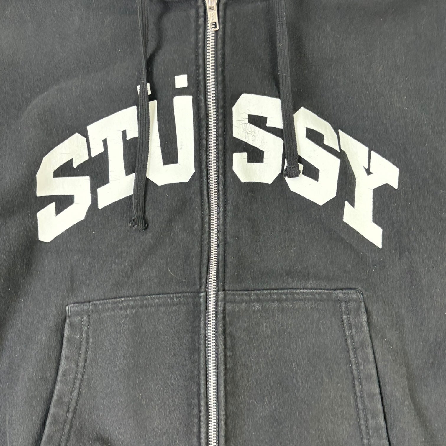 Stussy Block Sport Zip-Up Hoodie Black