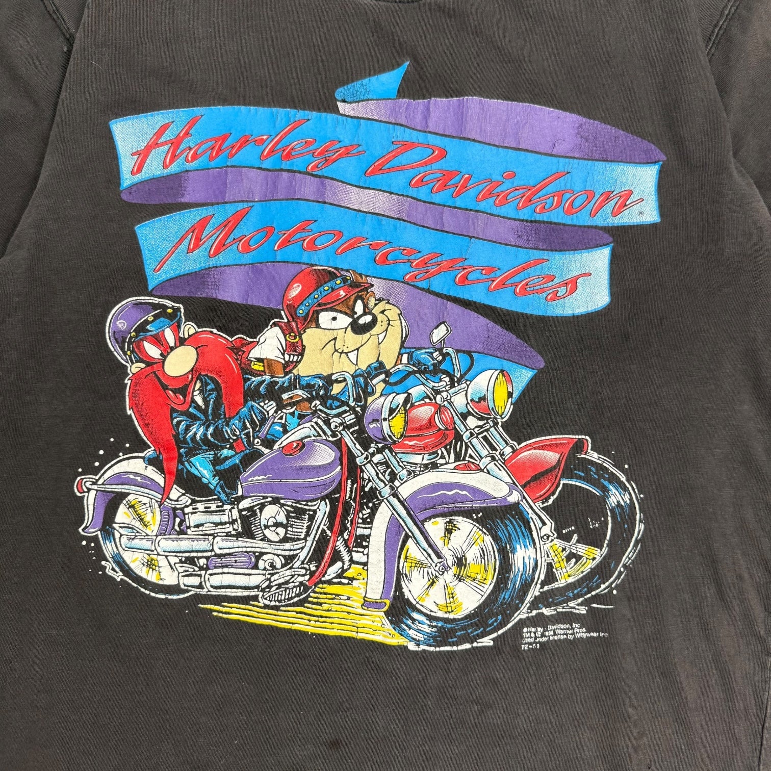 1994 Harley Davidson Tasmanian Devil Tee Faded Black