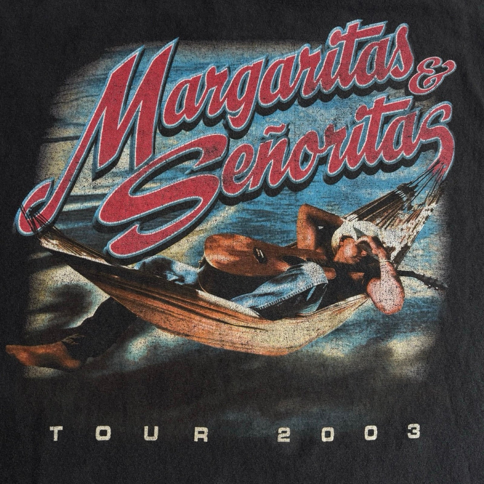 2003 Kenny Chesney Margaritas & Senoritas Tour T-Shirt Blacka