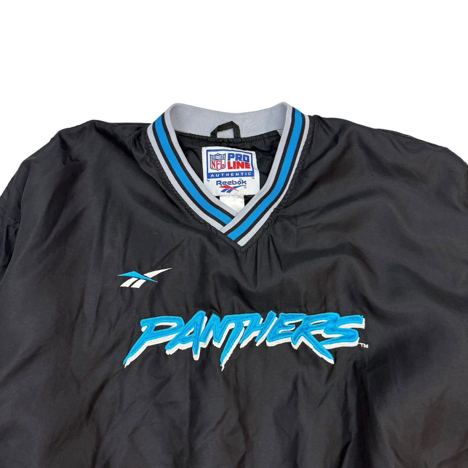 Vintage Reebok Carolina Panthers Pullover Windbreaker Black