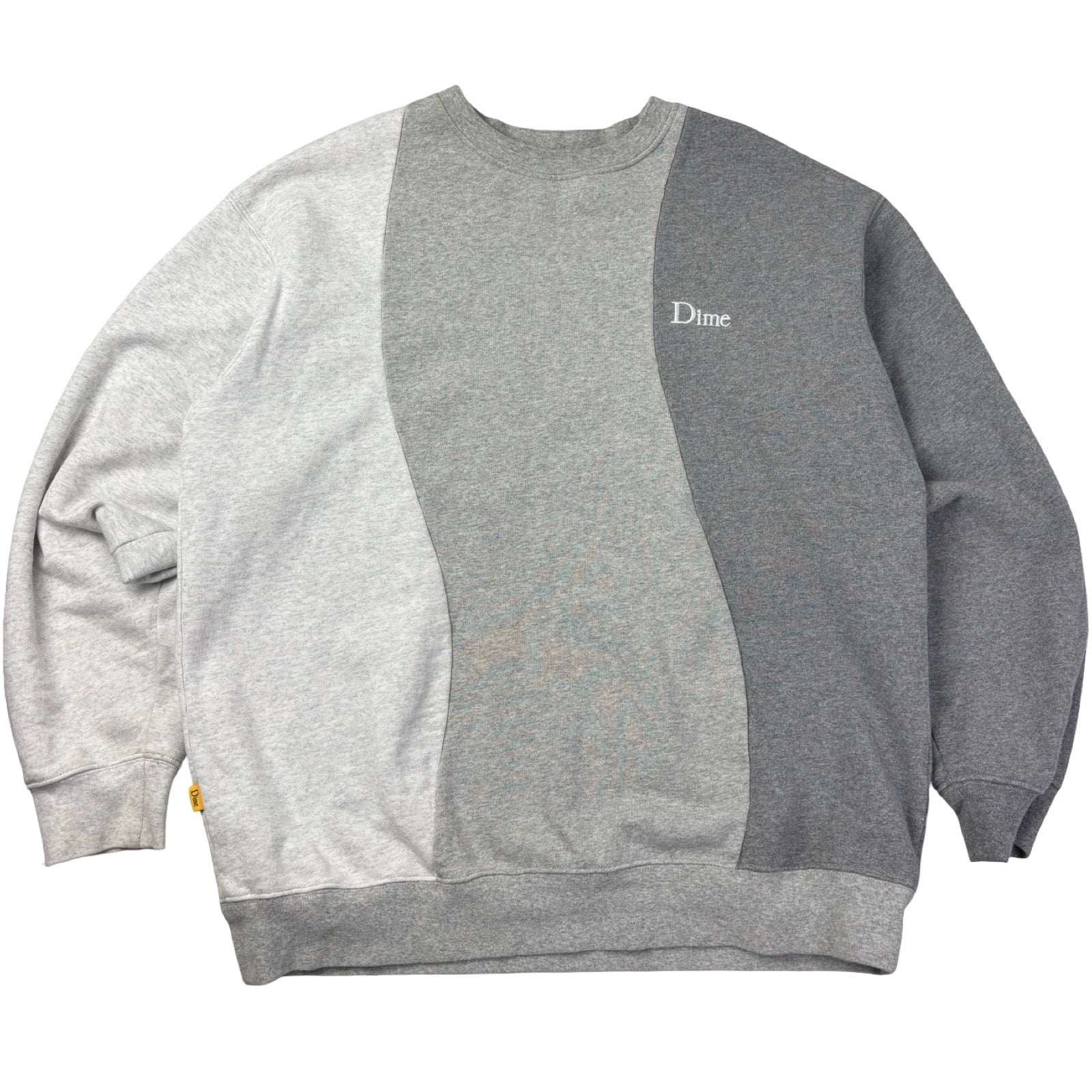 Dime Wavy 3-Tone Crewneck Grey