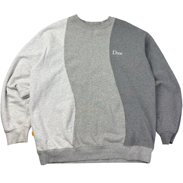 Dime Wavy 3-Tone Crewneck Grey