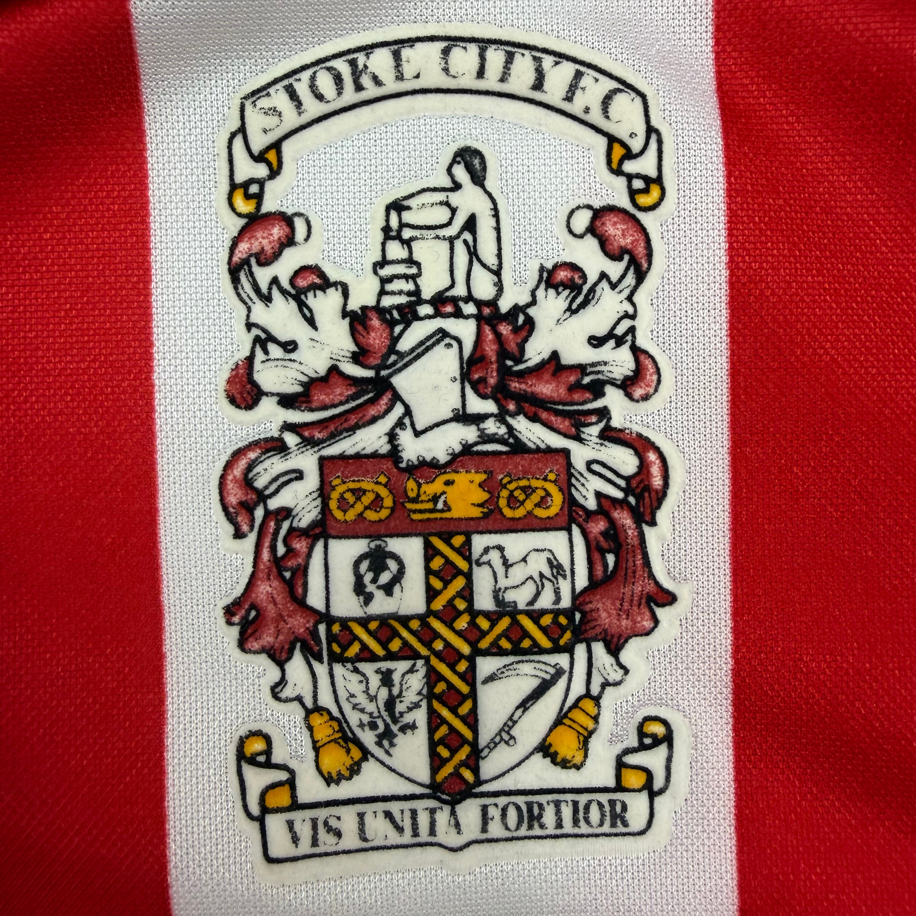 Vintage Asics 1993-94 Stoke City Home Jersey Red/White