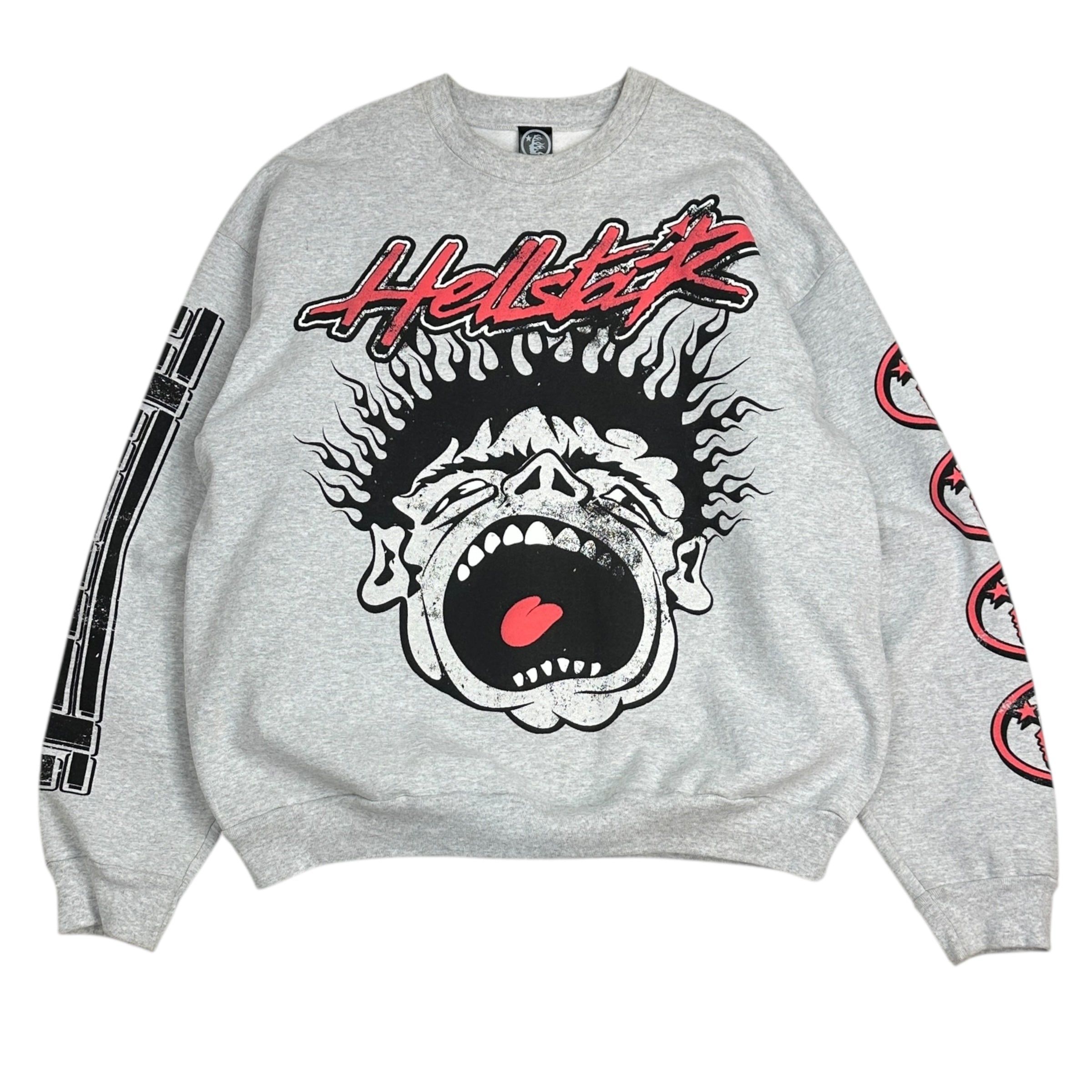 Hellstar Studios Records Crewneck Heather Grey