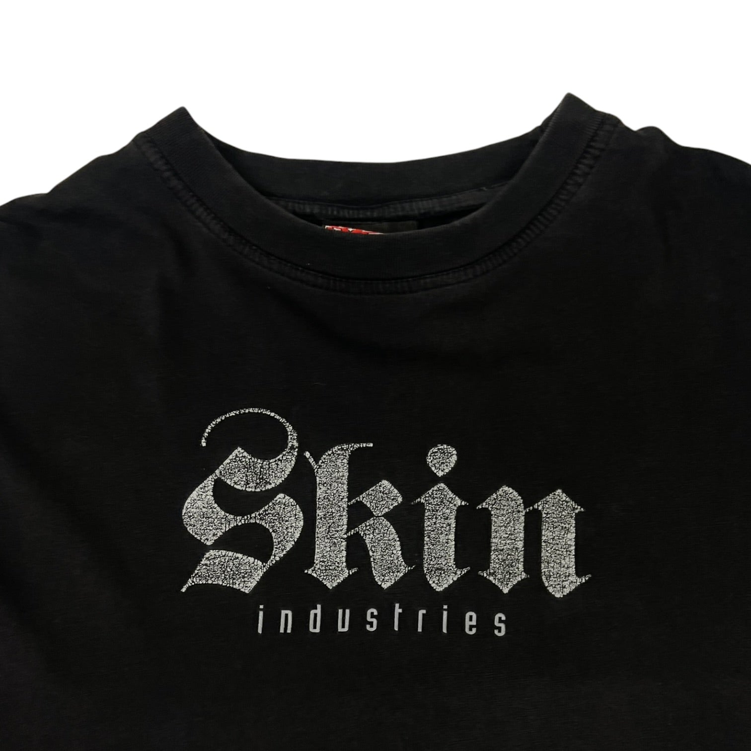 Y2K Vintage Skin Industries Stylized Silver Logo T-Shirt